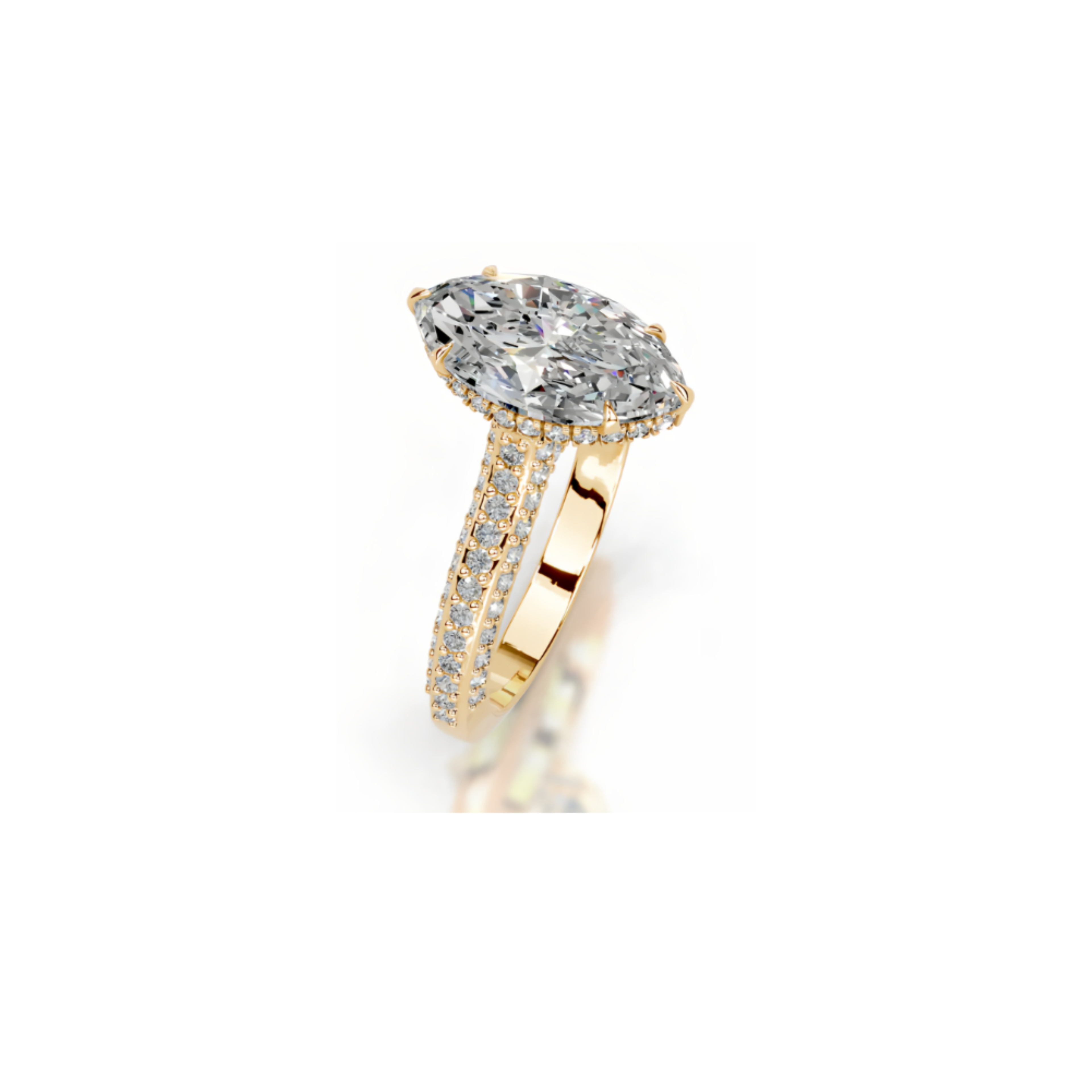 2ct Radiant Pave Eternity Ring