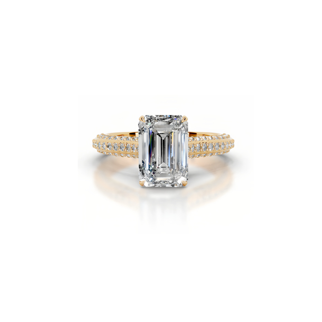 2ct Radiant Pave Eternity Ring