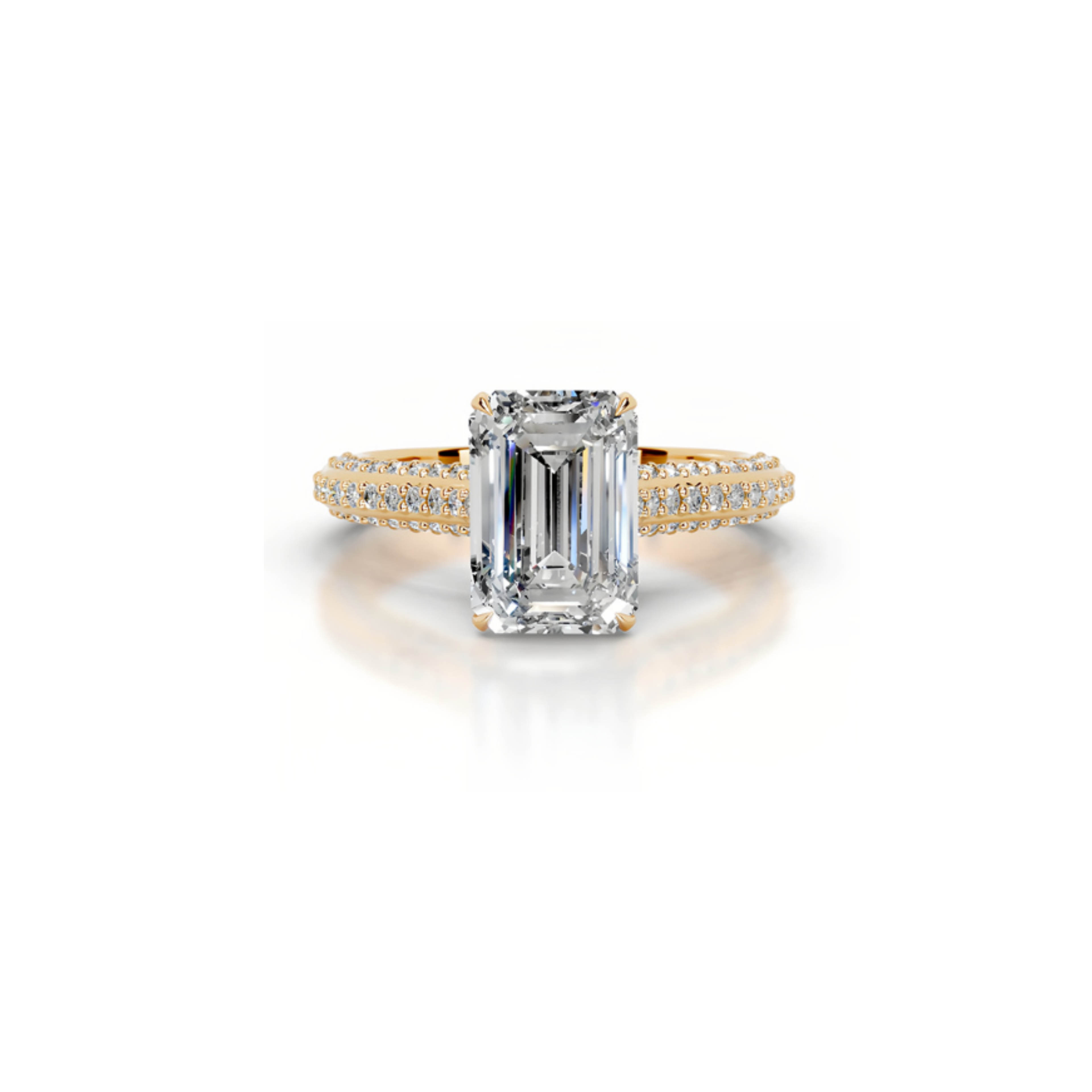 2ct Radiant Pave Eternity Ring