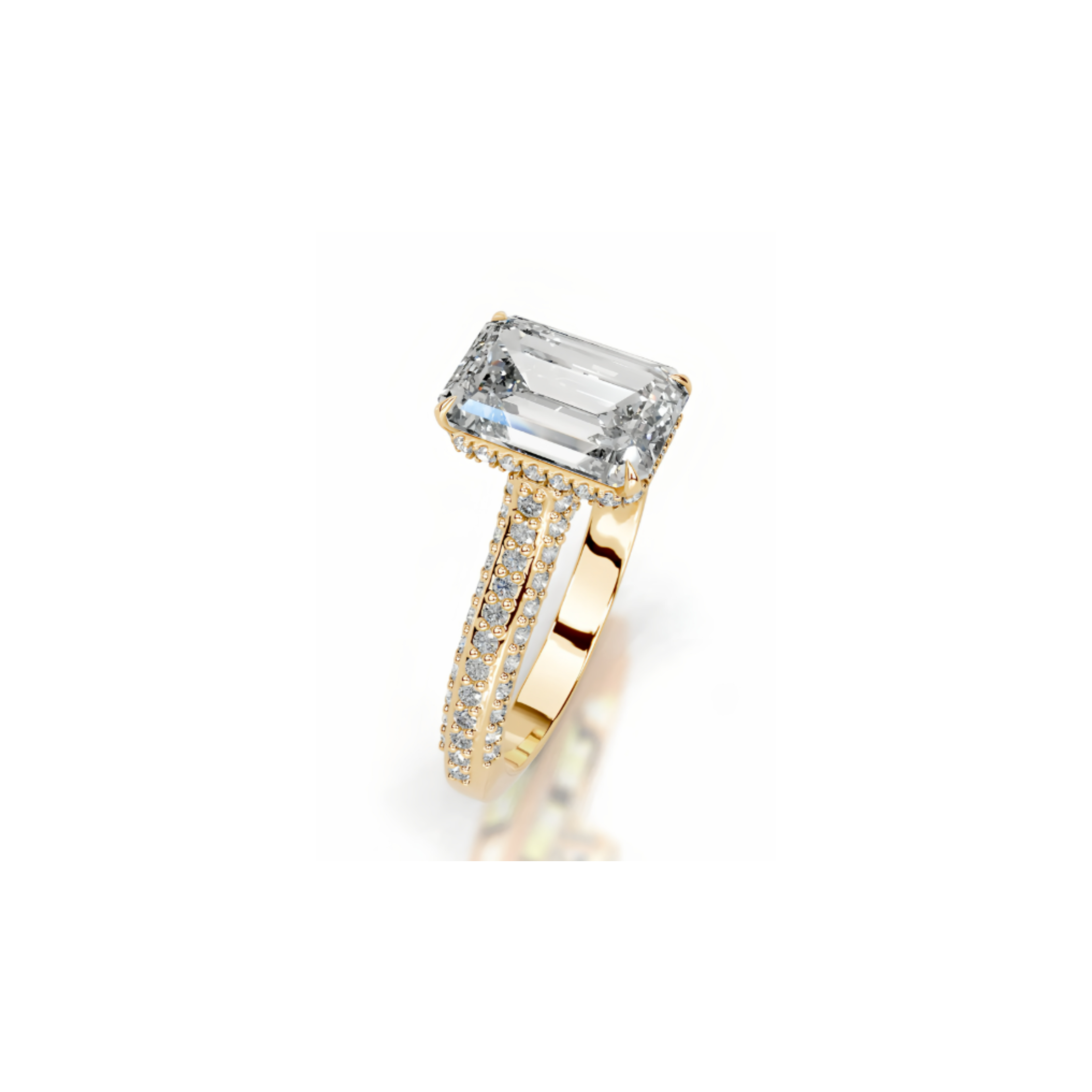 2ct Radiant Pave Eternity Ring