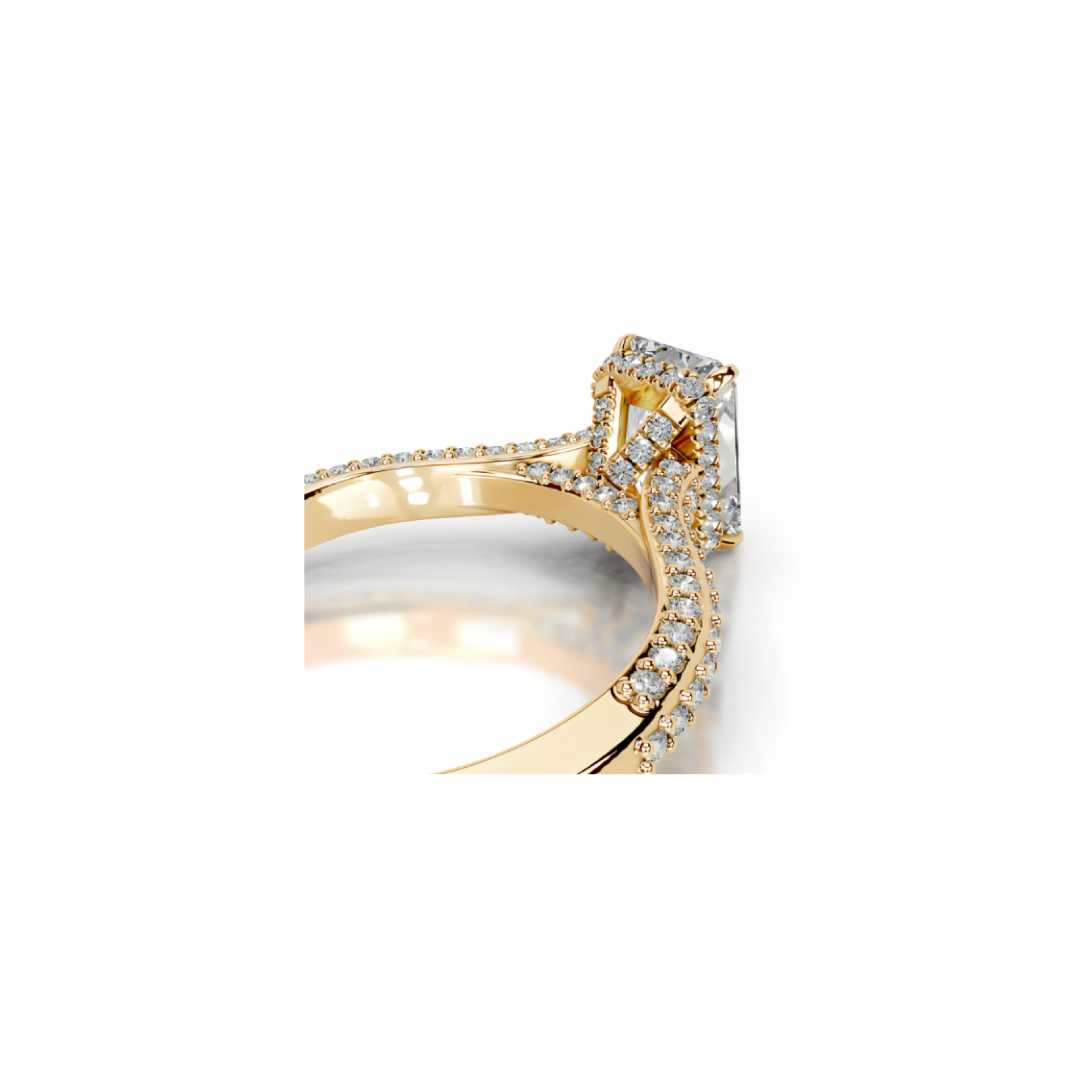 2ct Radiant Pave Eternity Ring