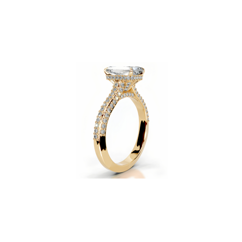 2ct Radiant Pave Eternity Ring