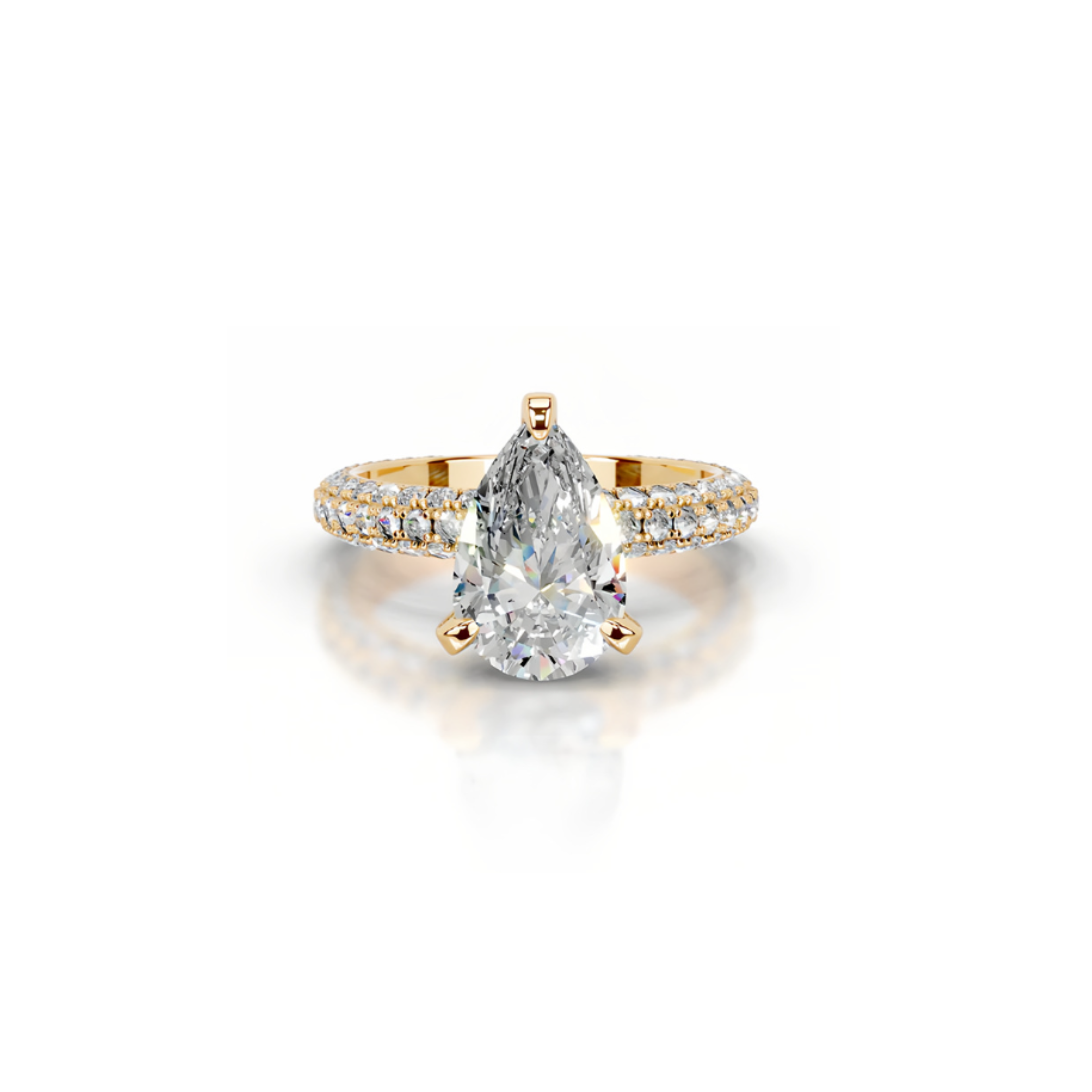 2ct Radiant Pave Eternity Ring