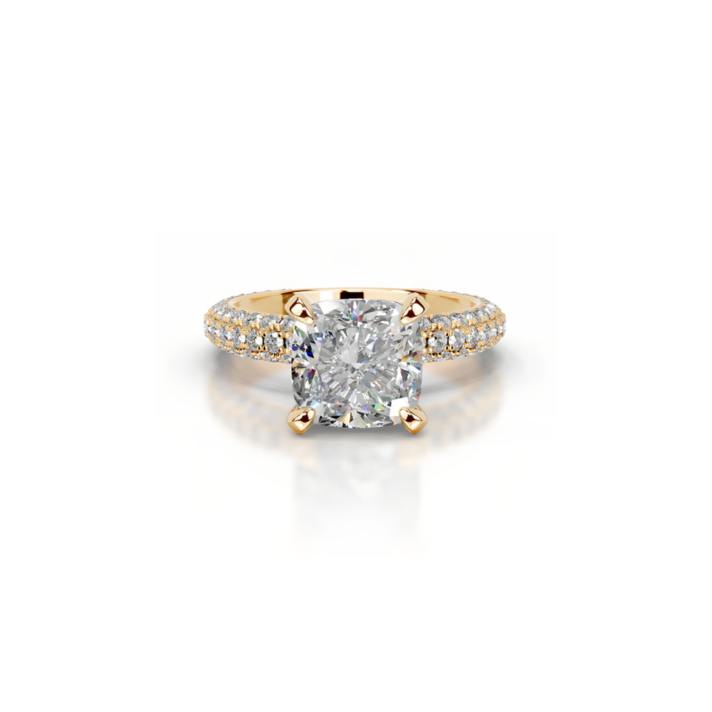 2ct Radiant Pave Eternity Ring