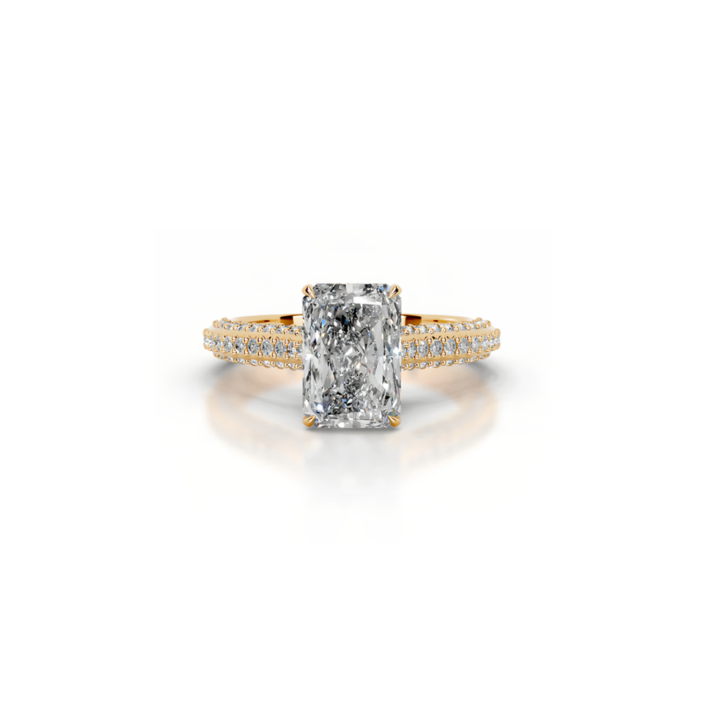 2ct Radiant Pave Eternity Ring