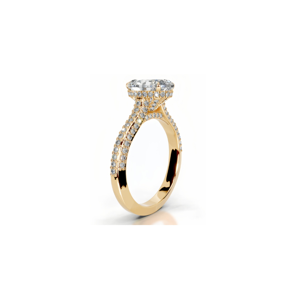 2ct Radiant Pave Eternity Ring