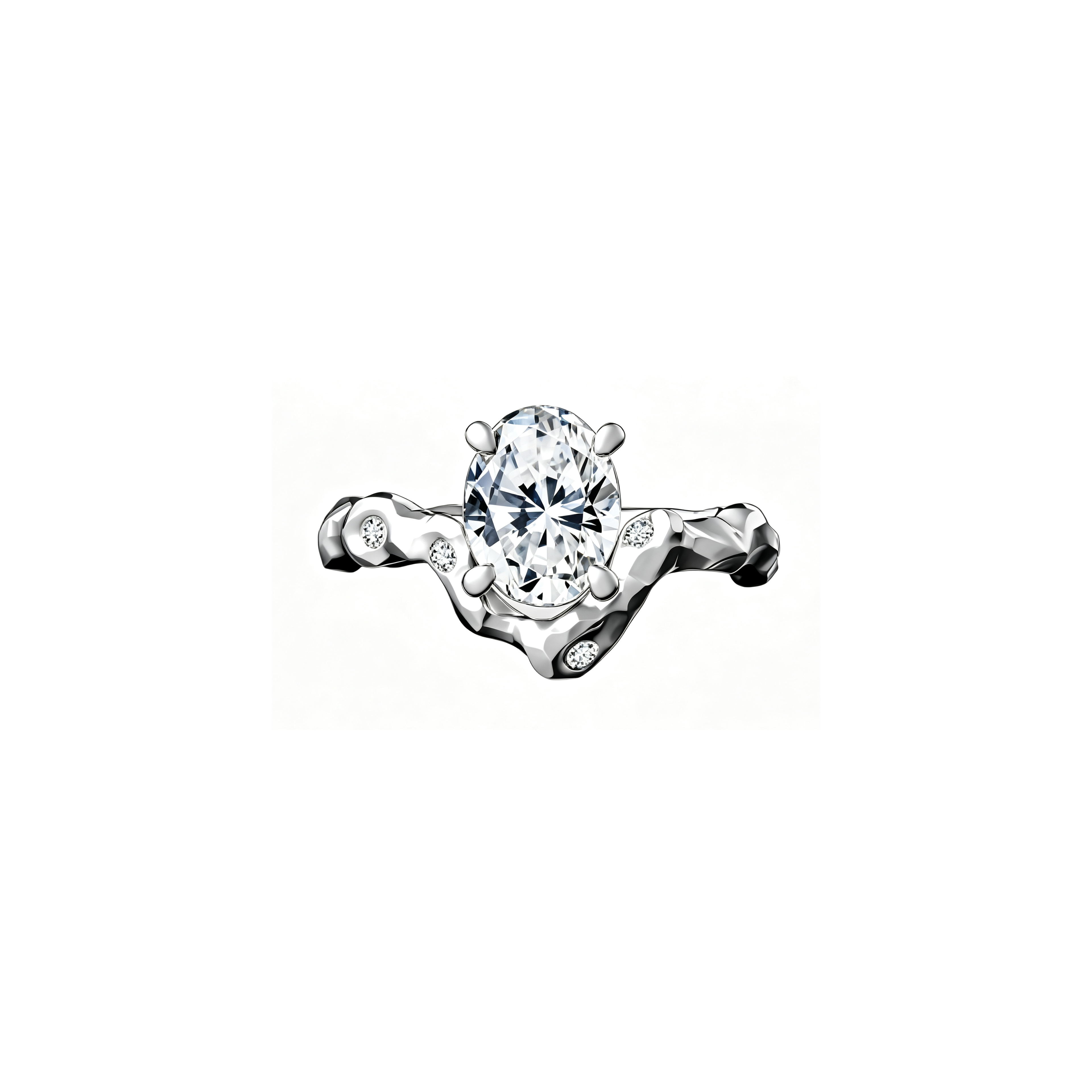 2ct Branch Oval Ring