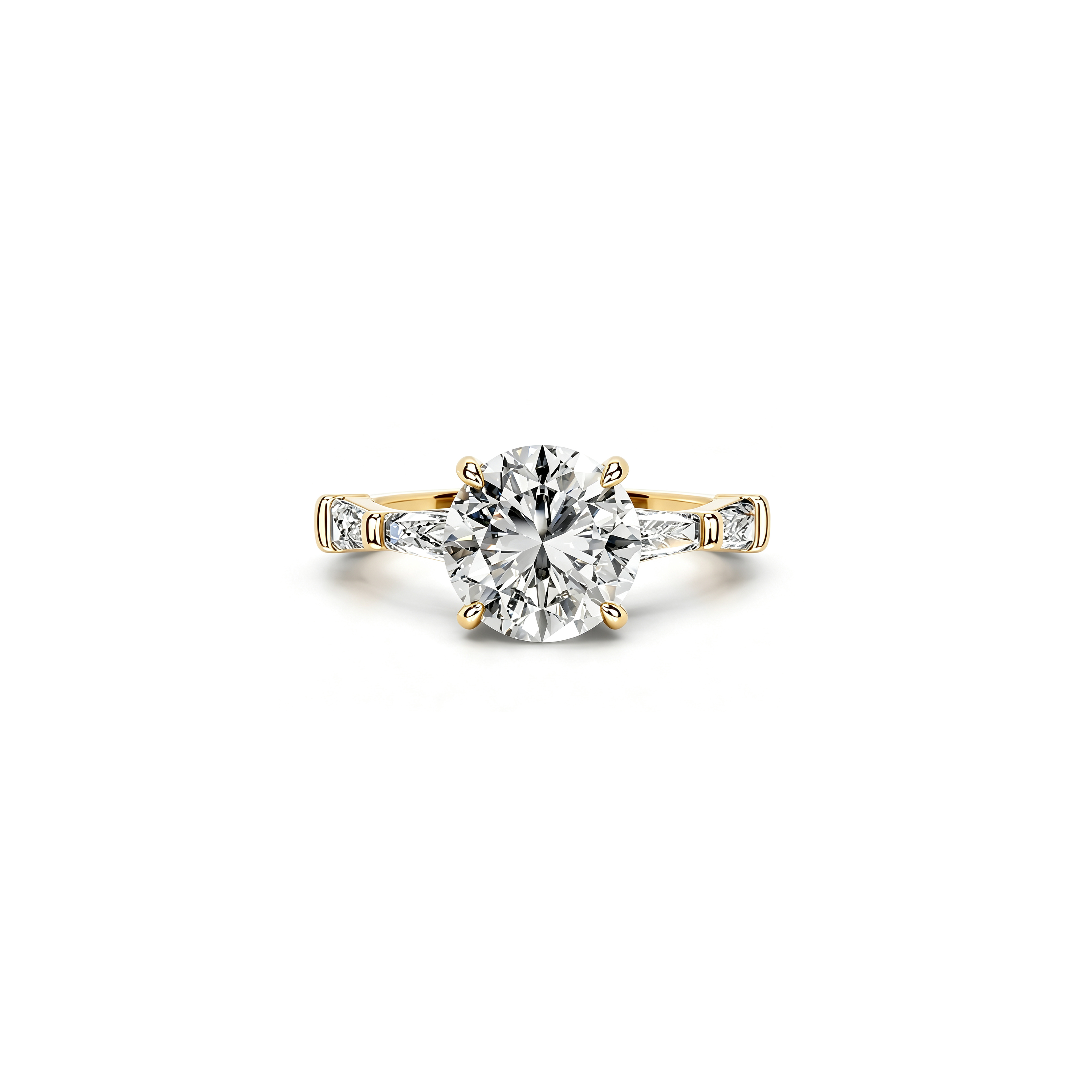 2ct Golden Baguette Ring