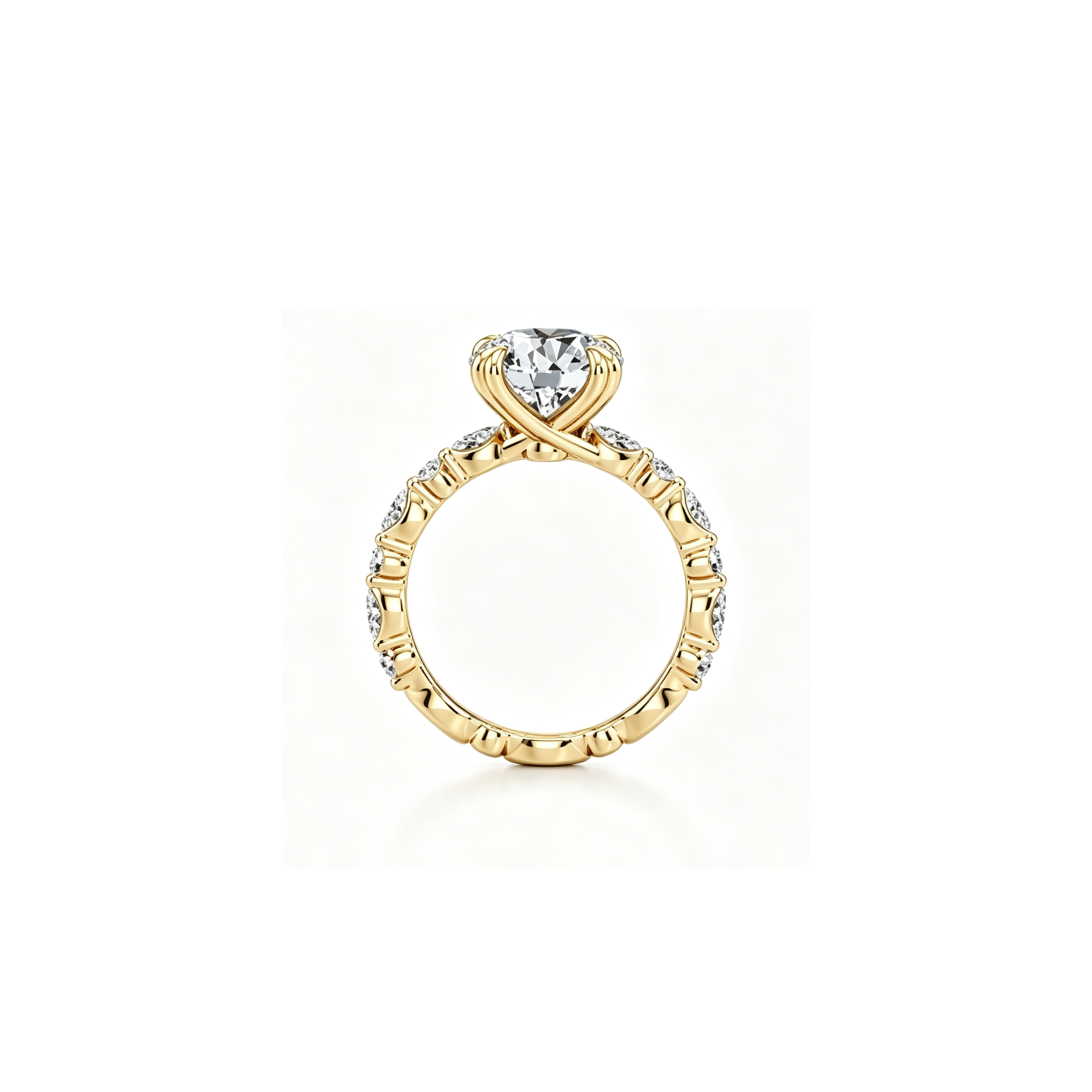 1ct Golden Petal Ring