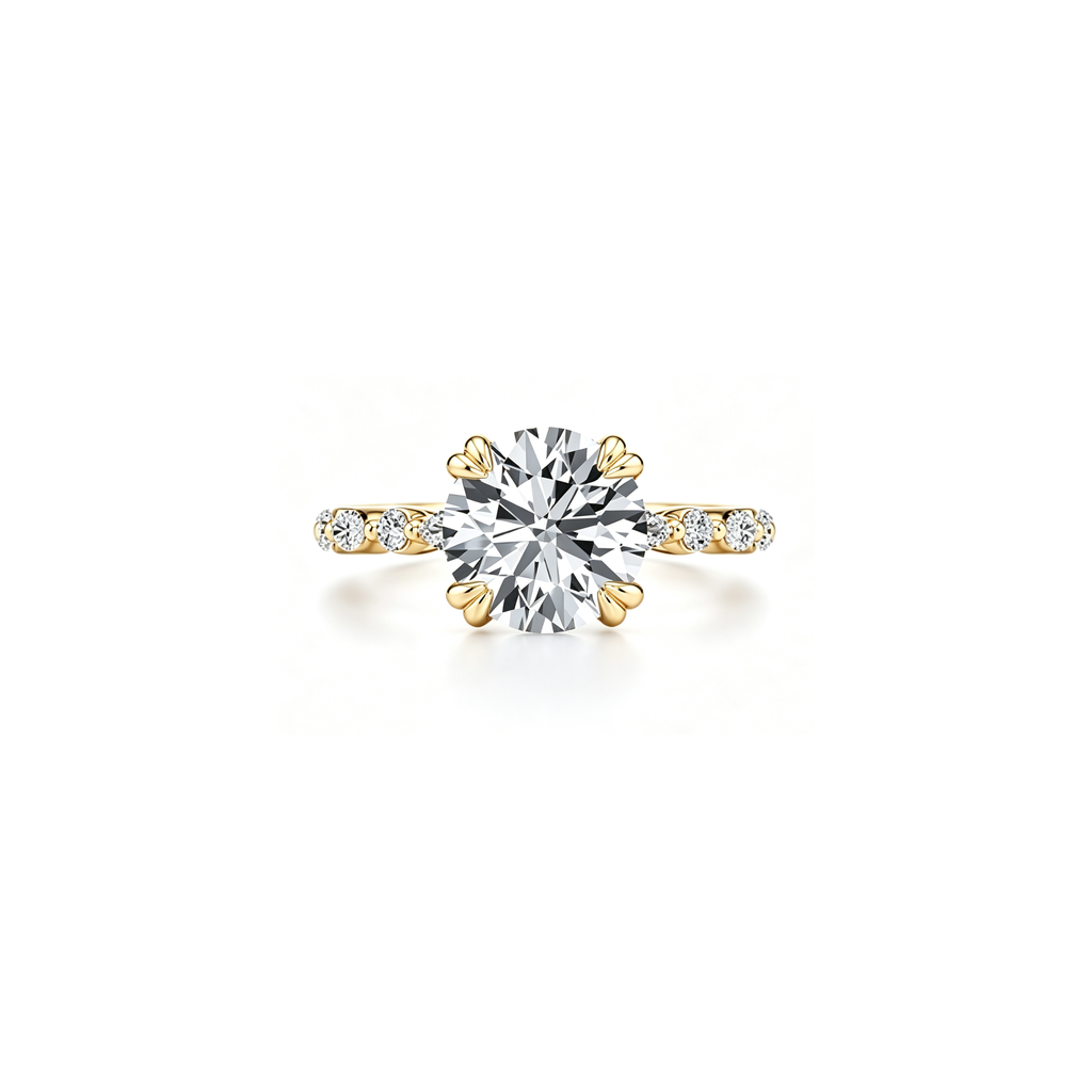 1ct Golden Petal Ring