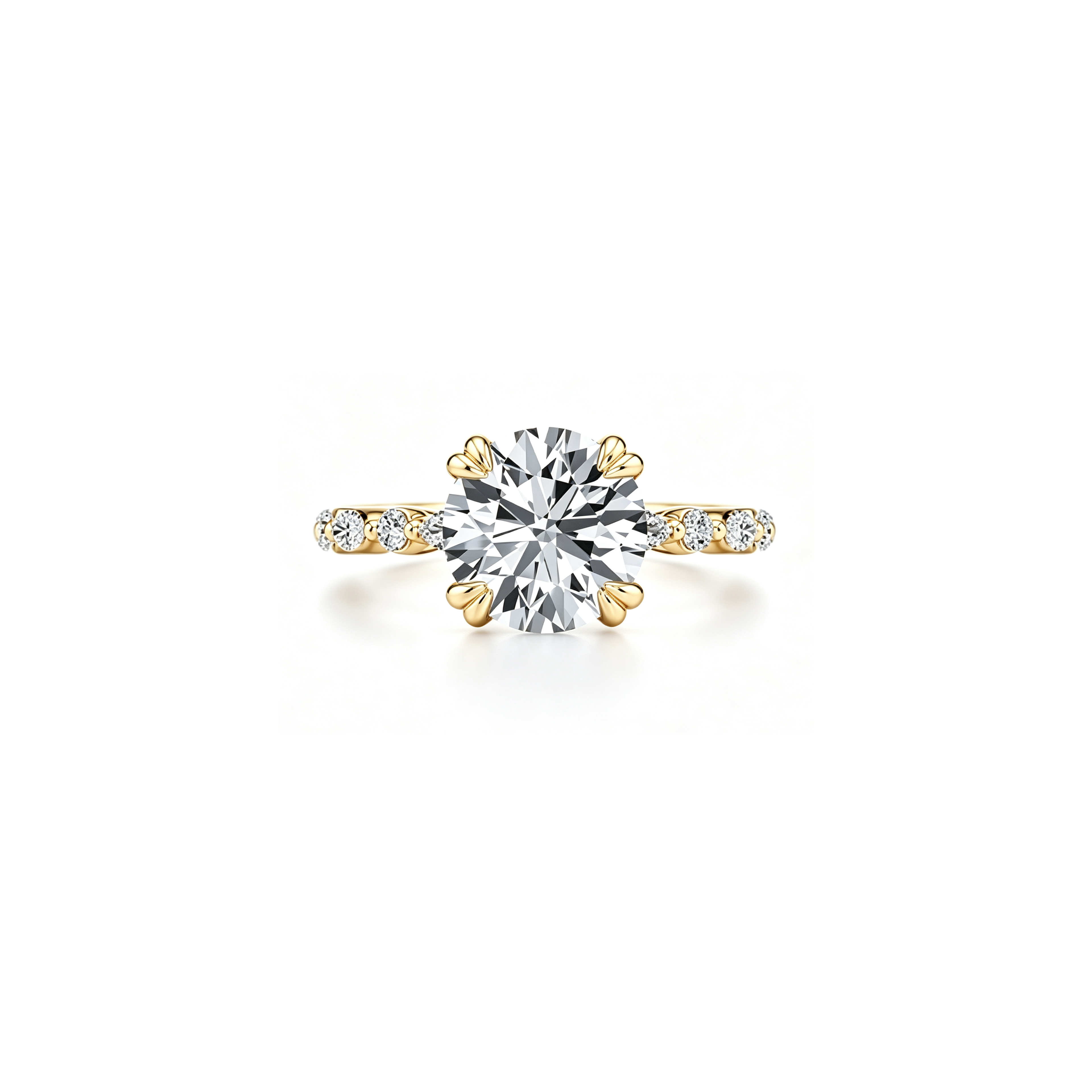 1ct Golden Petal Ring