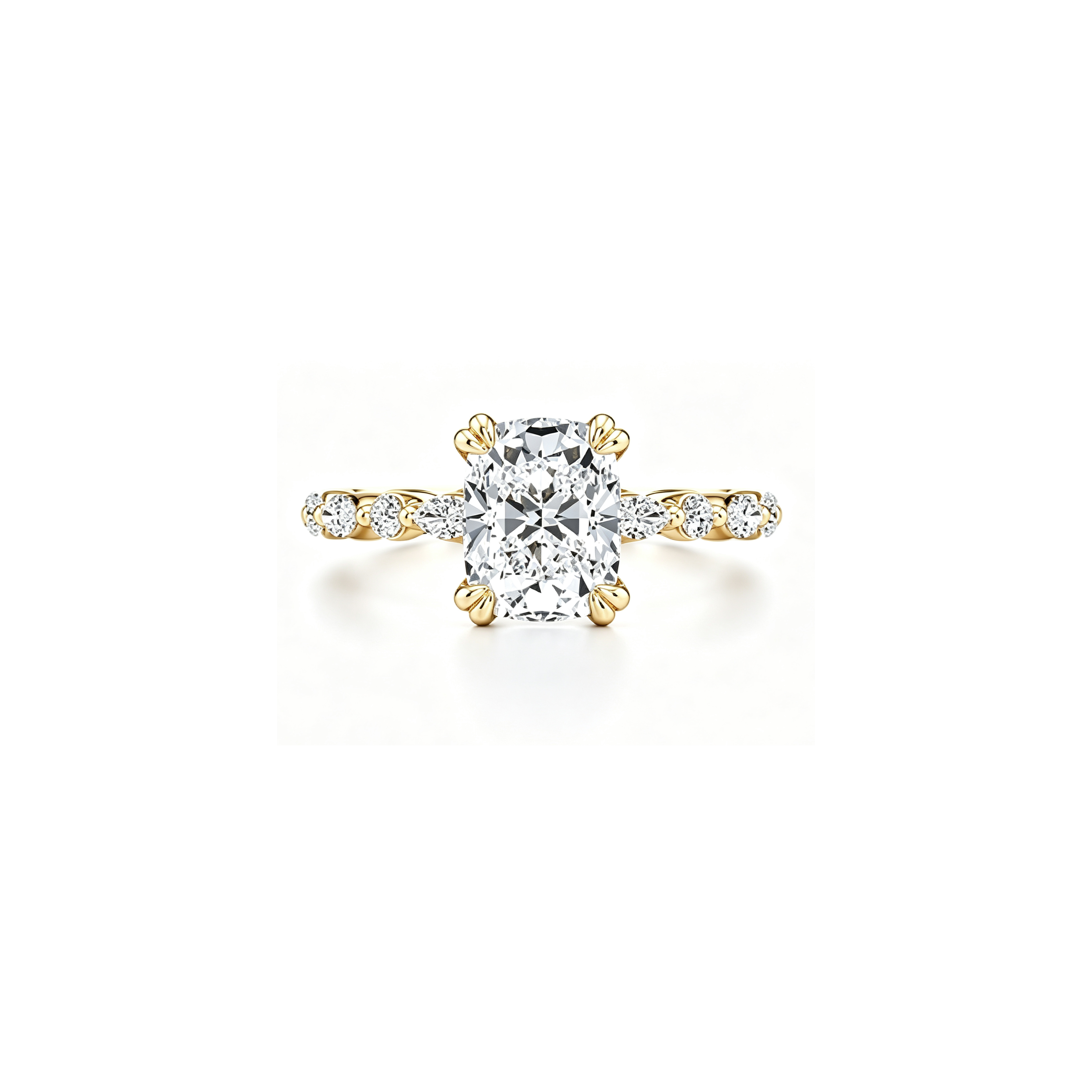1ct Golden Petal Ring