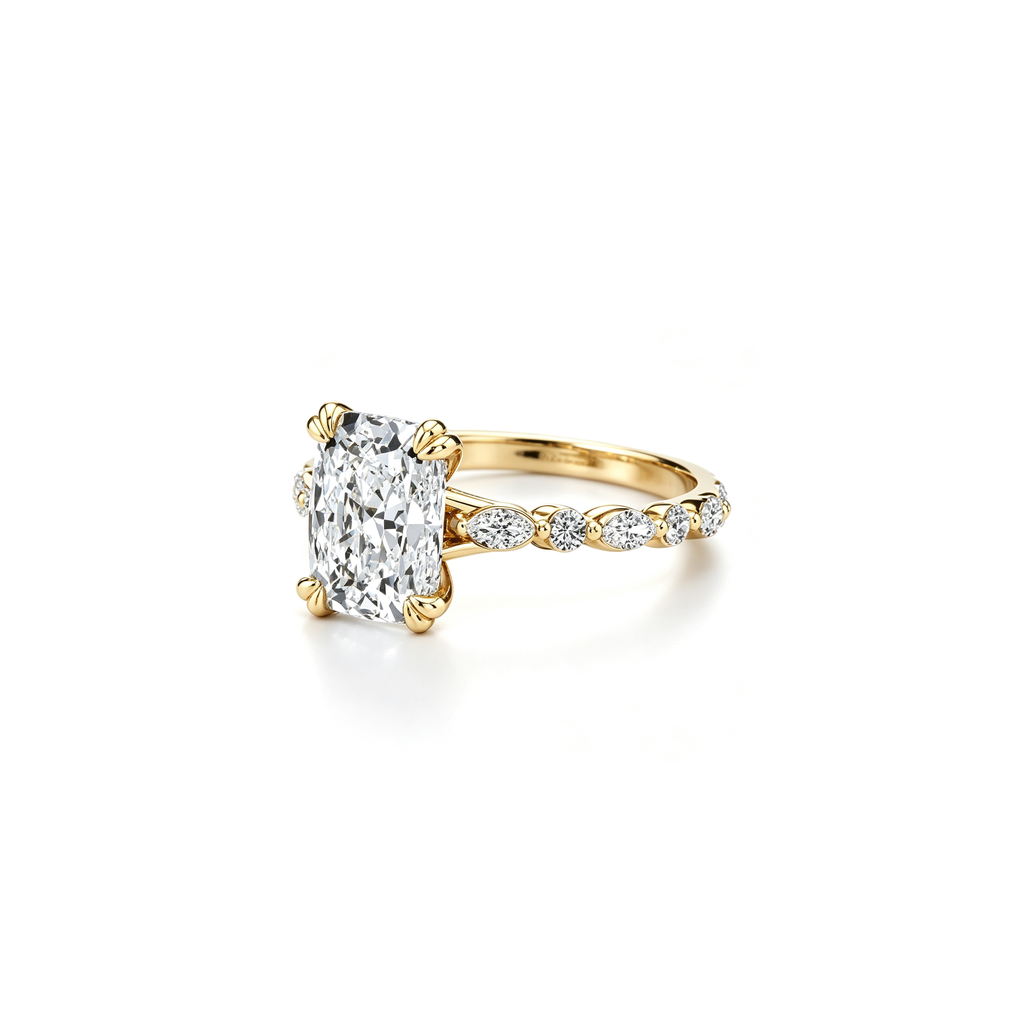 1ct Golden Petal Ring