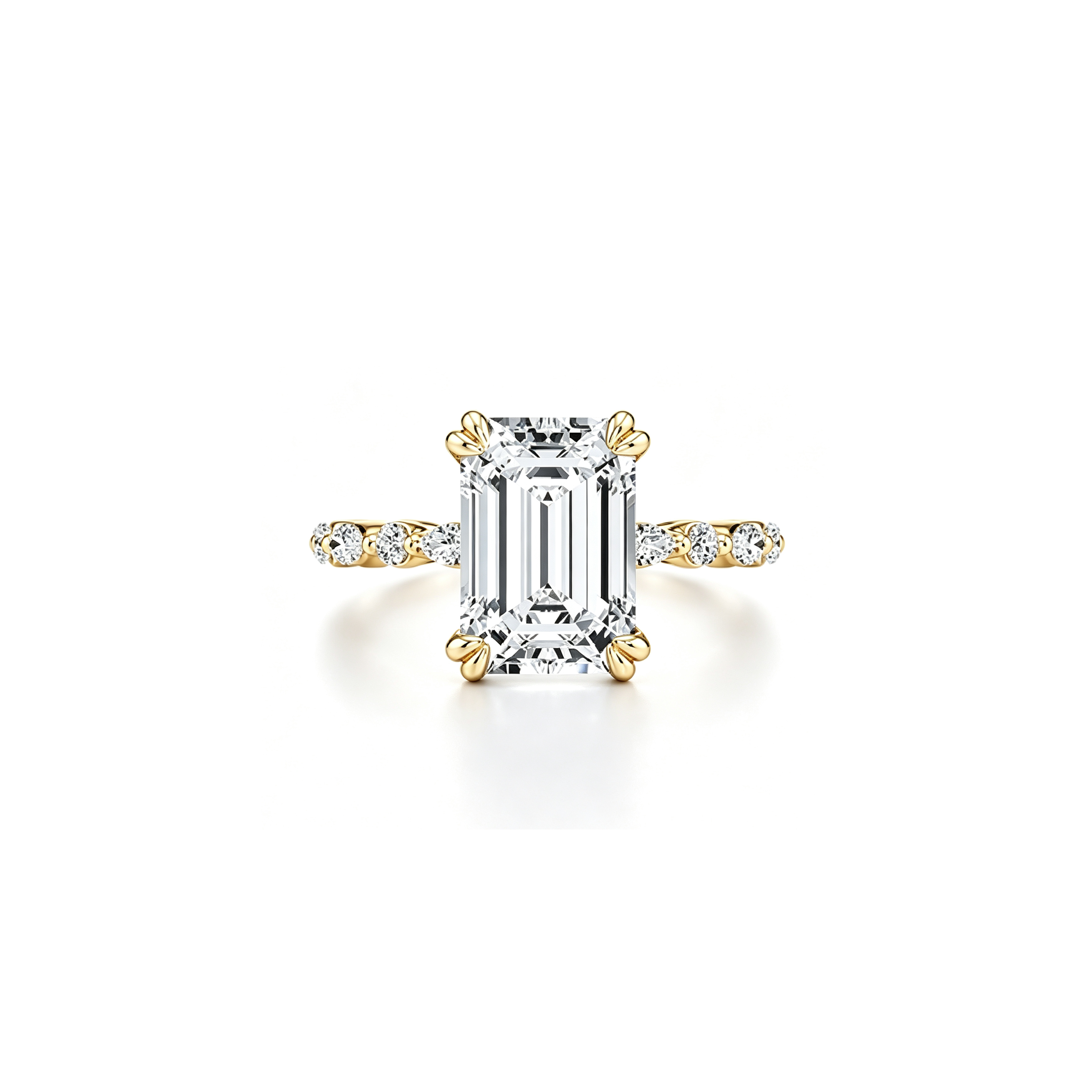 1ct Golden Petal Ring
