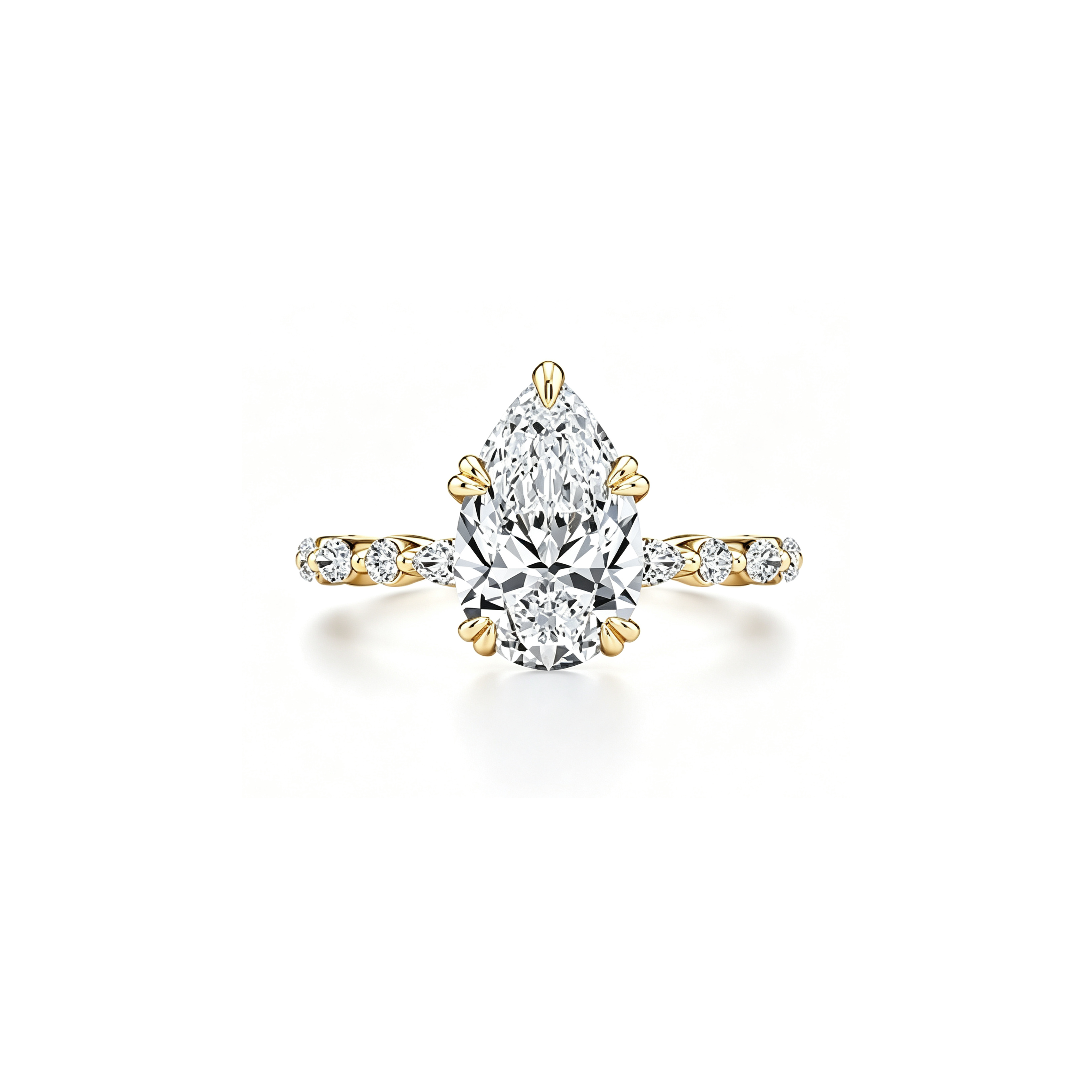 1ct Golden Petal Ring