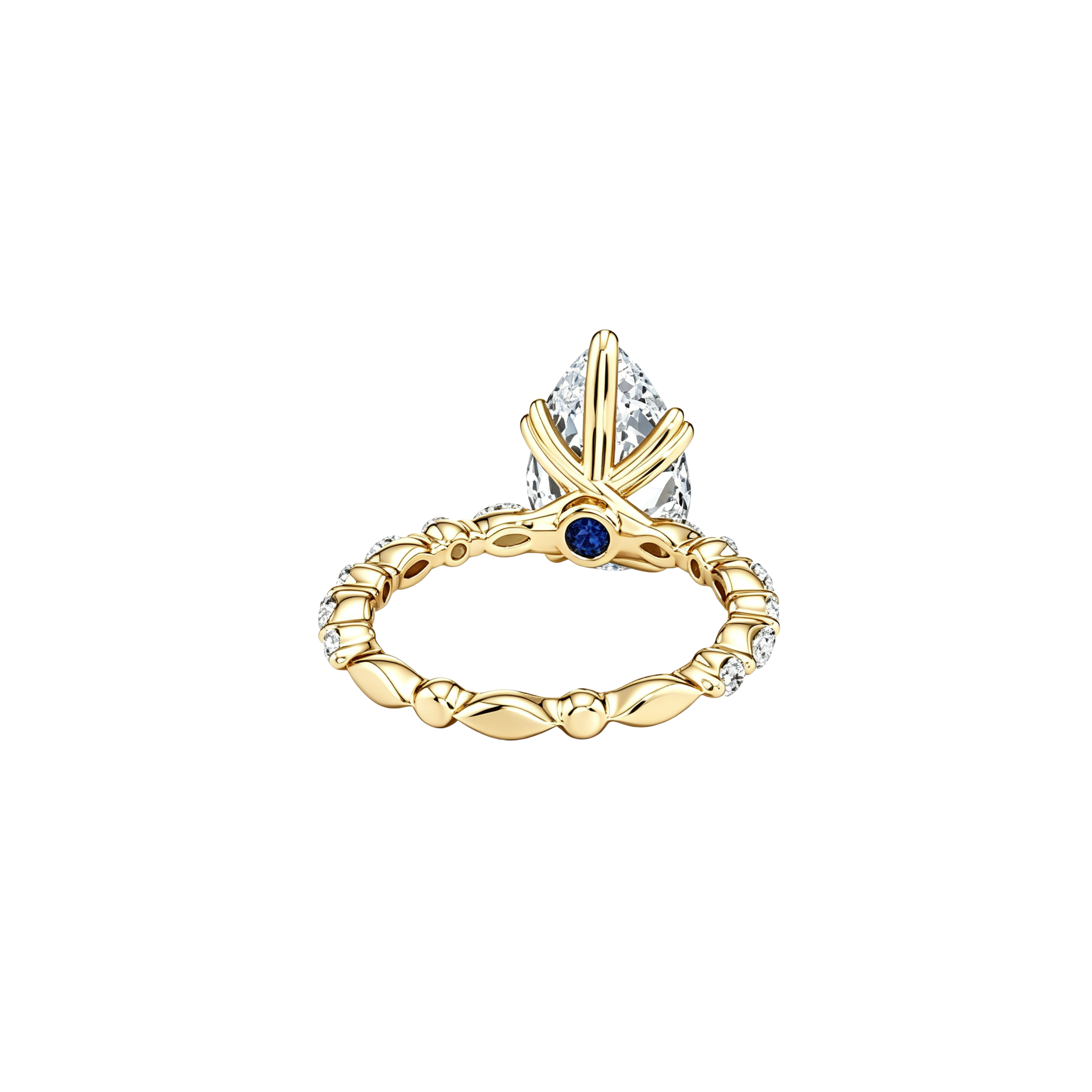 1ct Golden Petal Ring