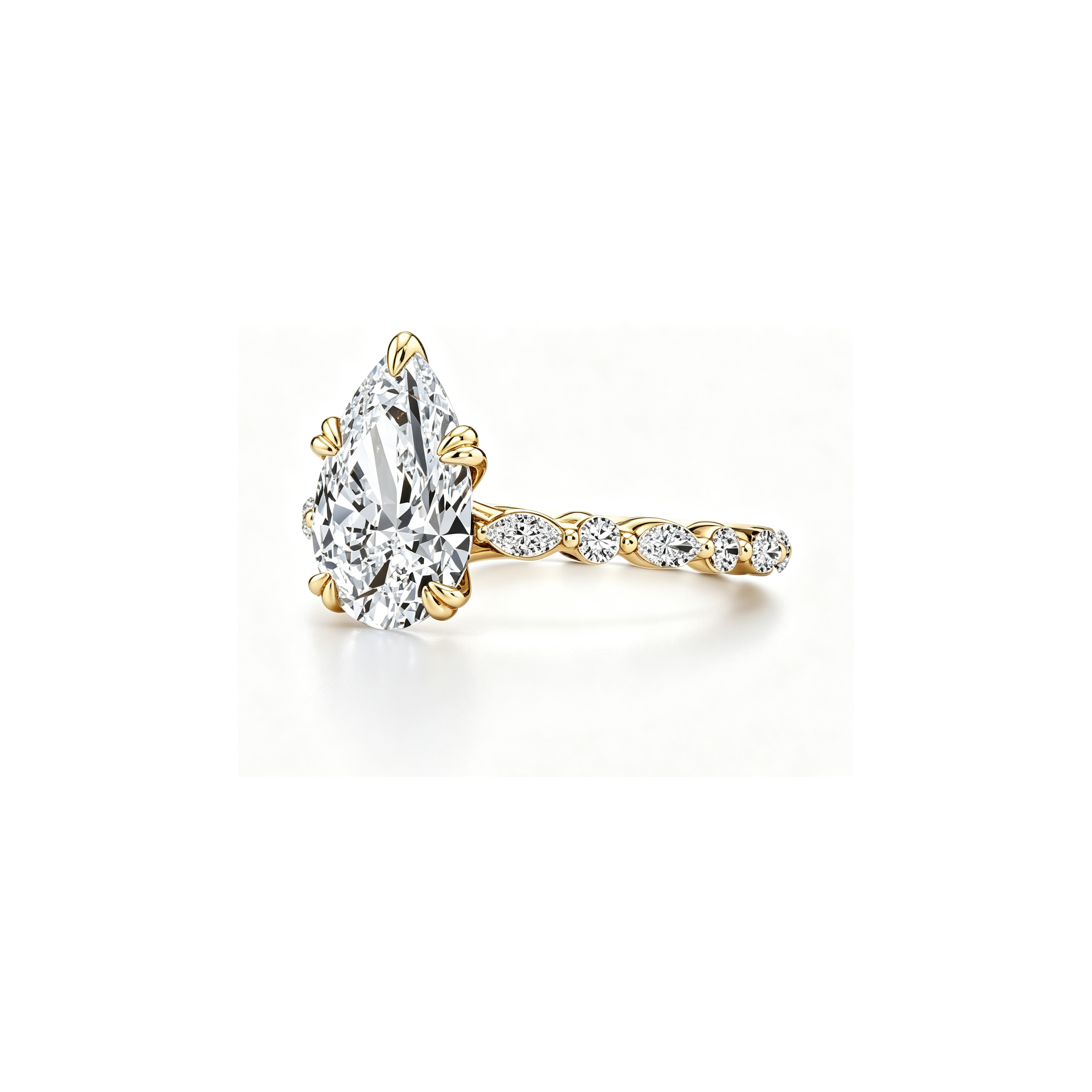 1ct Golden Petal Ring