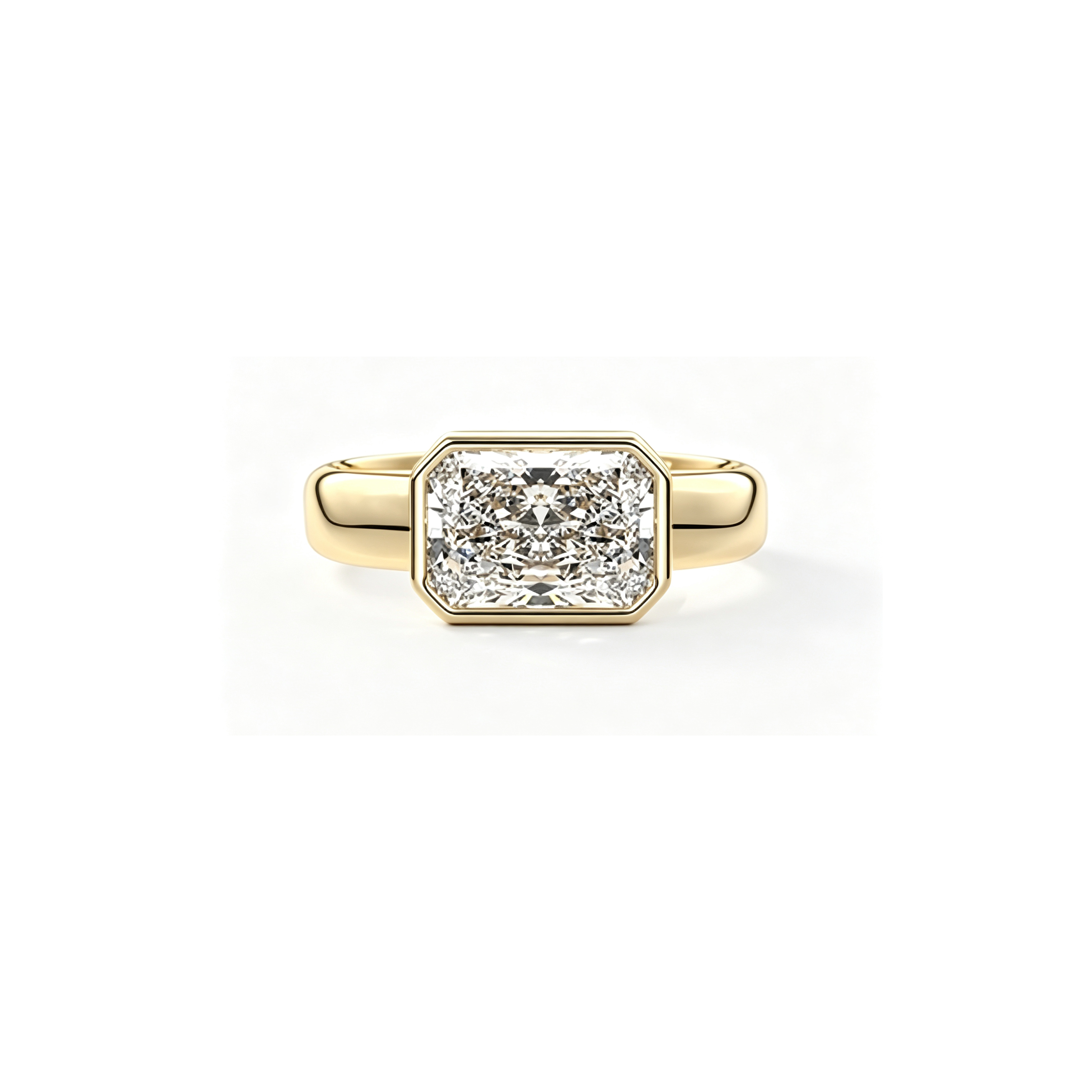 2ct Modern Bezel Ring