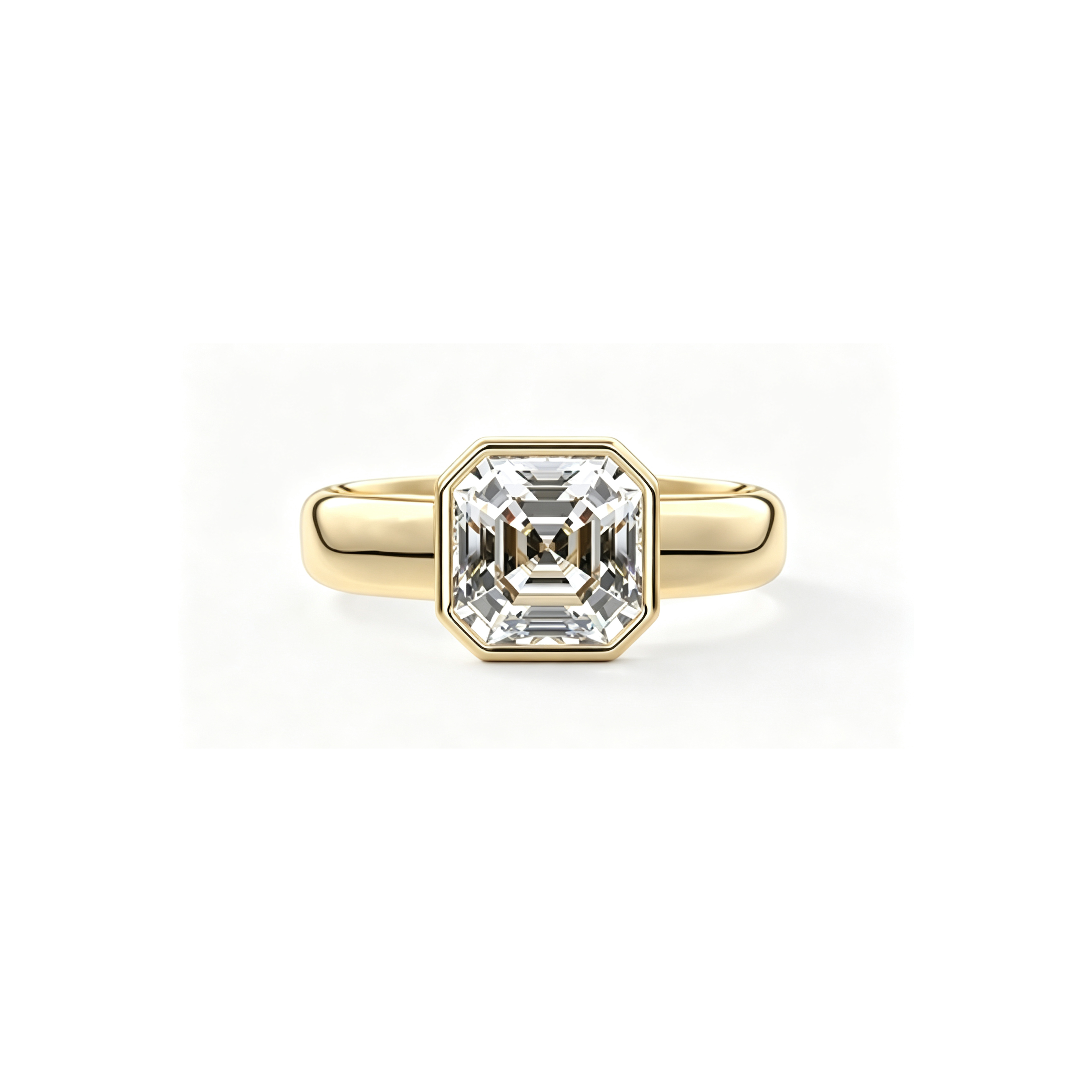 2ct Modern Bezel Ring