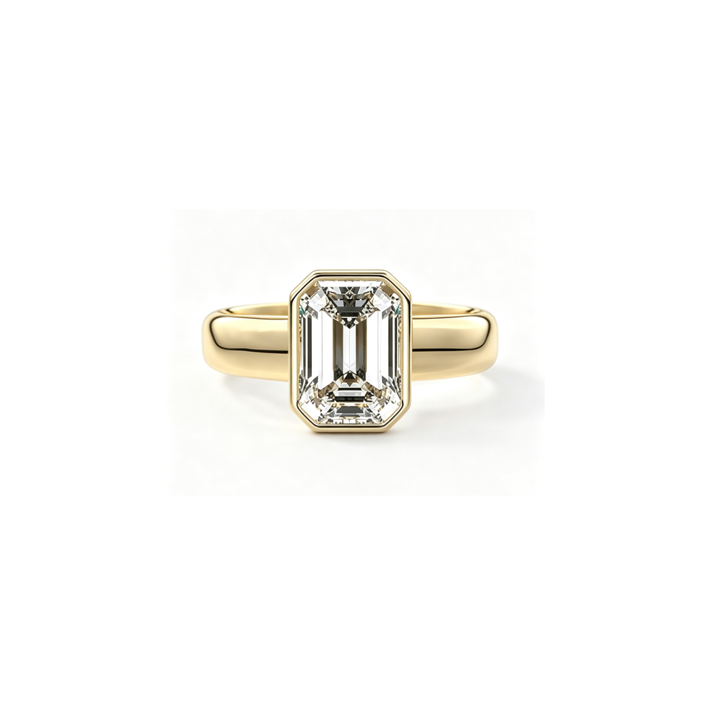 2ct Modern Bezel Ring