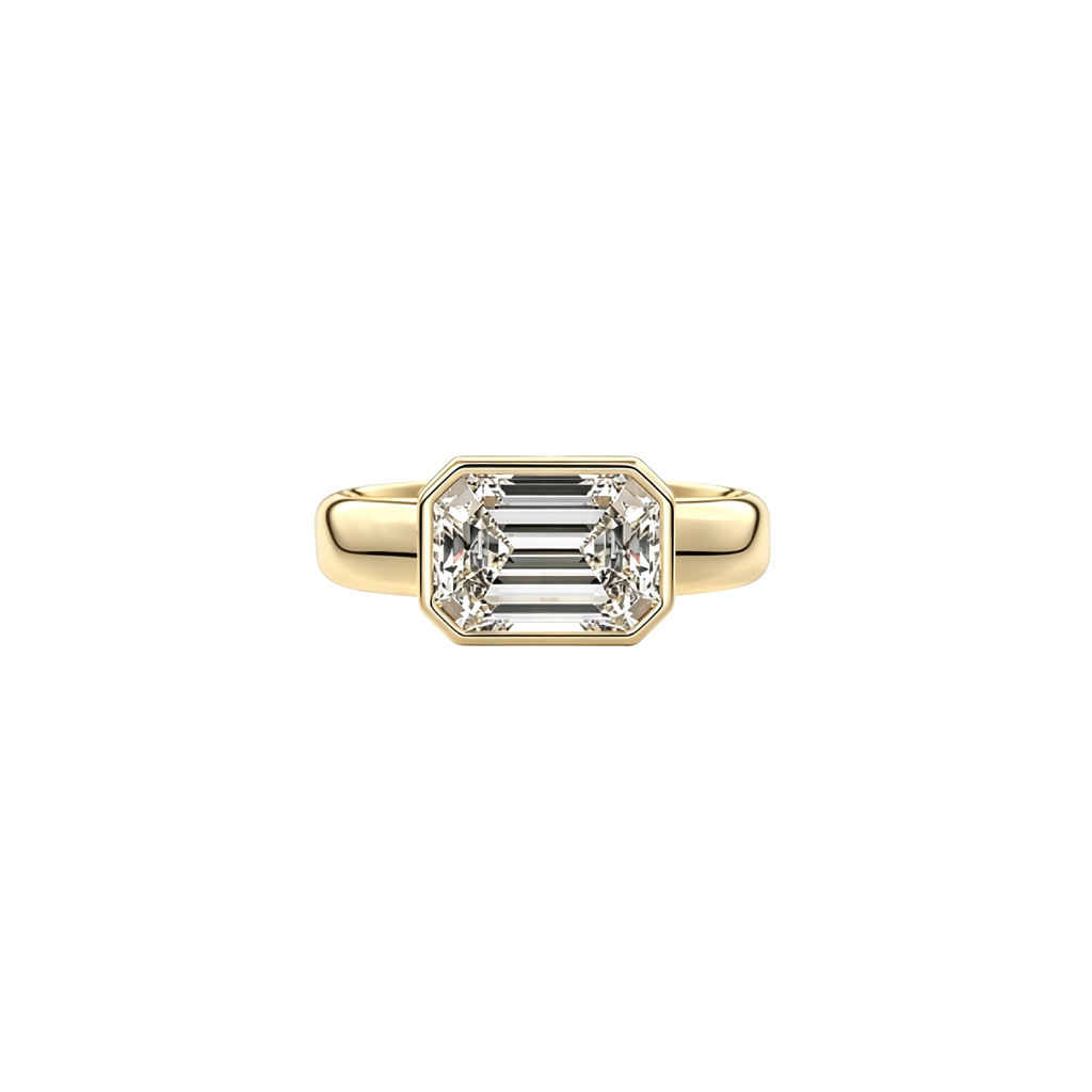 2ct Modern Bezel Ring