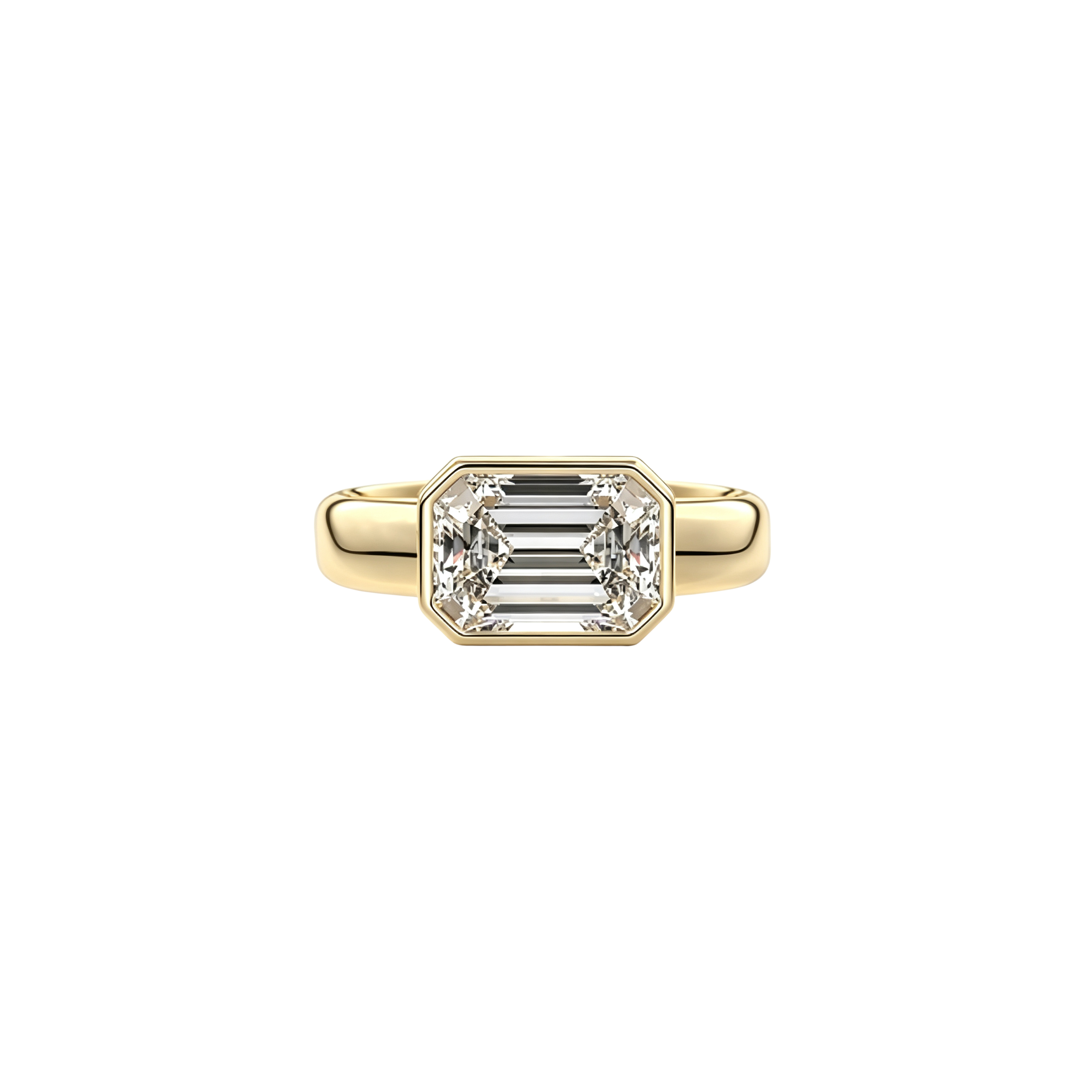 2ct Modern Bezel Ring