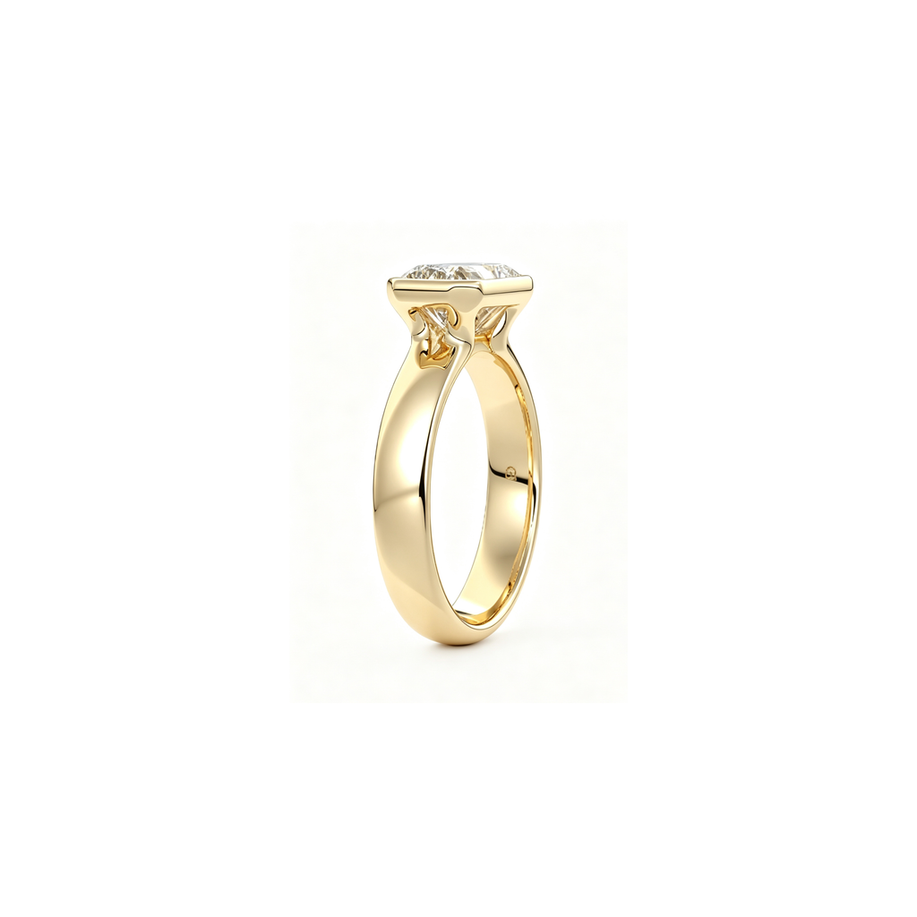 2ct Modern Bezel Ring