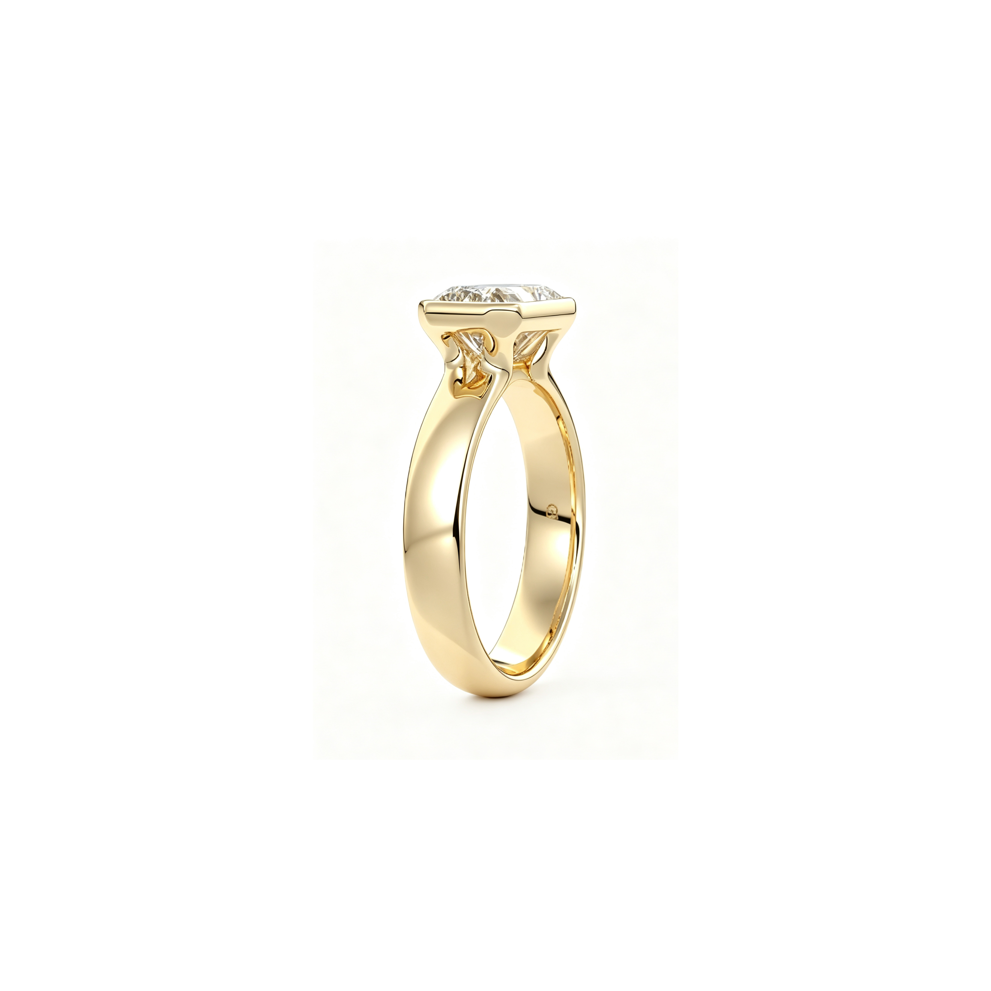 2ct Modern Bezel Ring