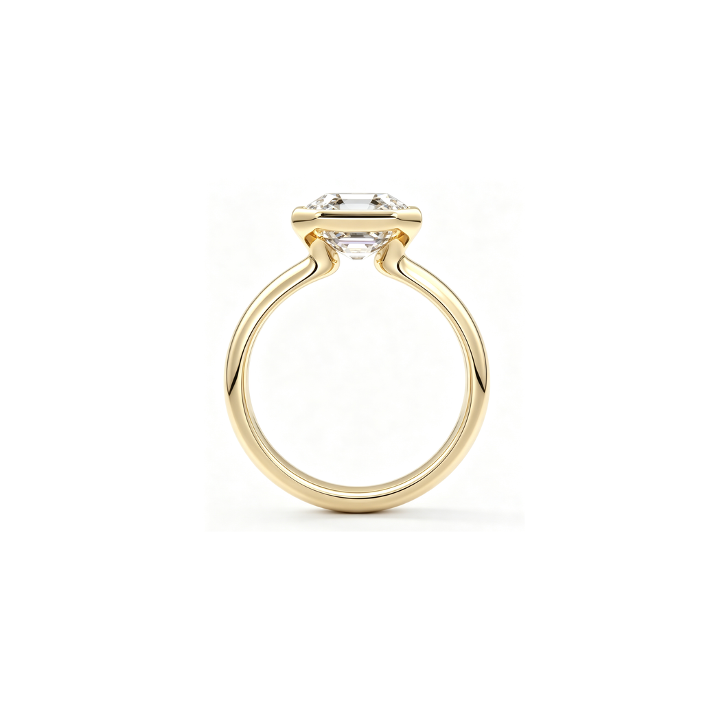 2ct Modern Bezel Ring