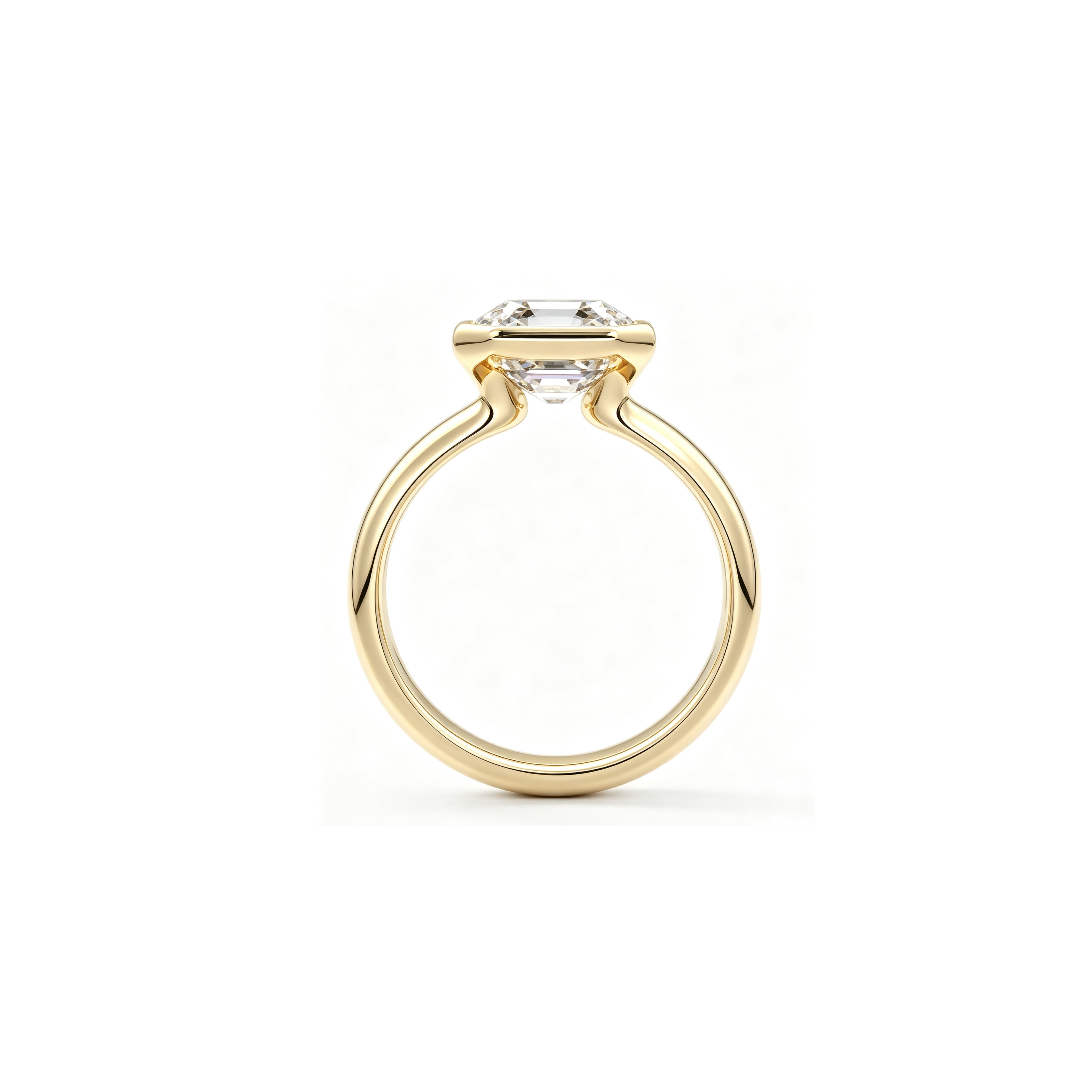 2ct Modern Bezel Ring