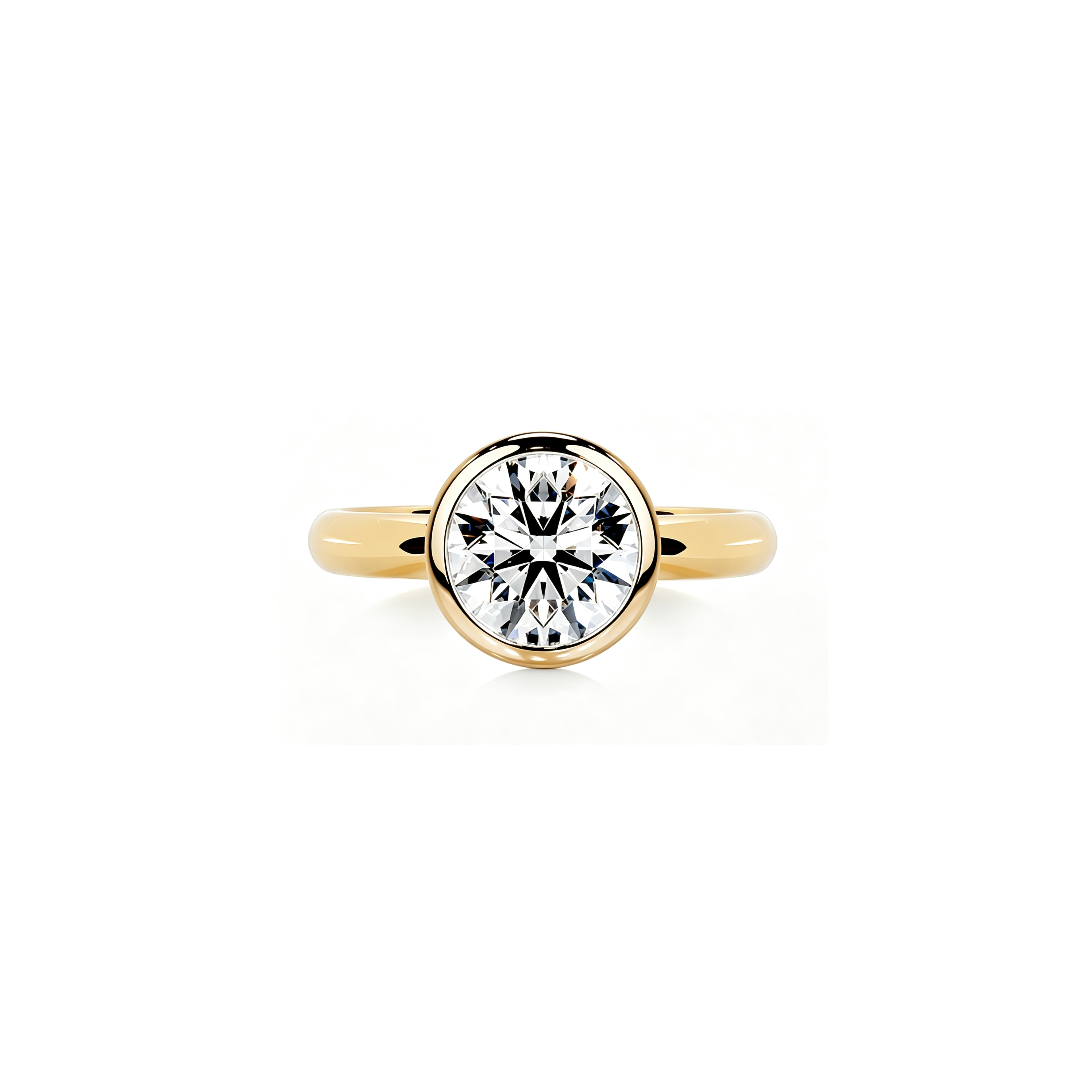 2ct Architectural Bezel Ring