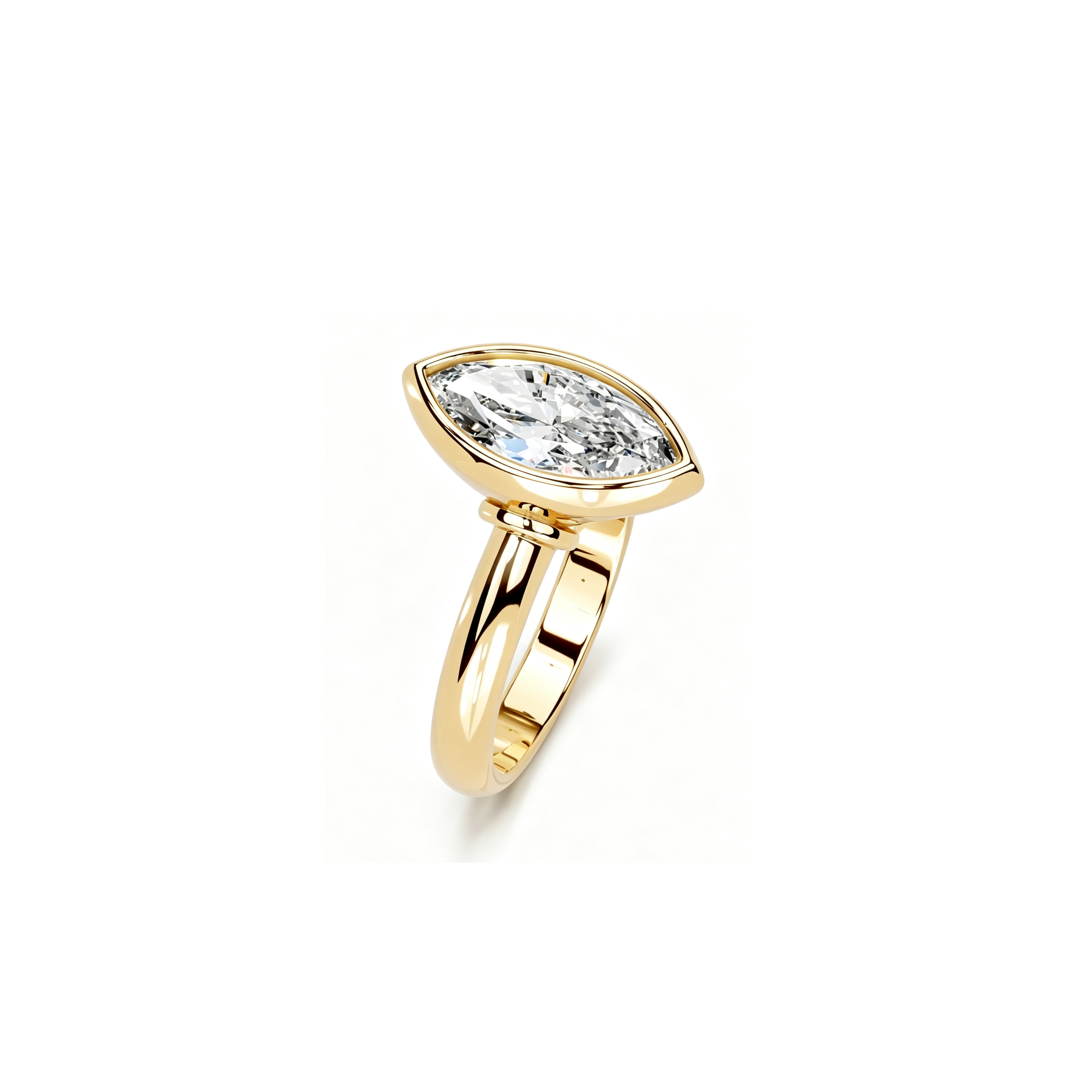 2ct Architectural Bezel Ring