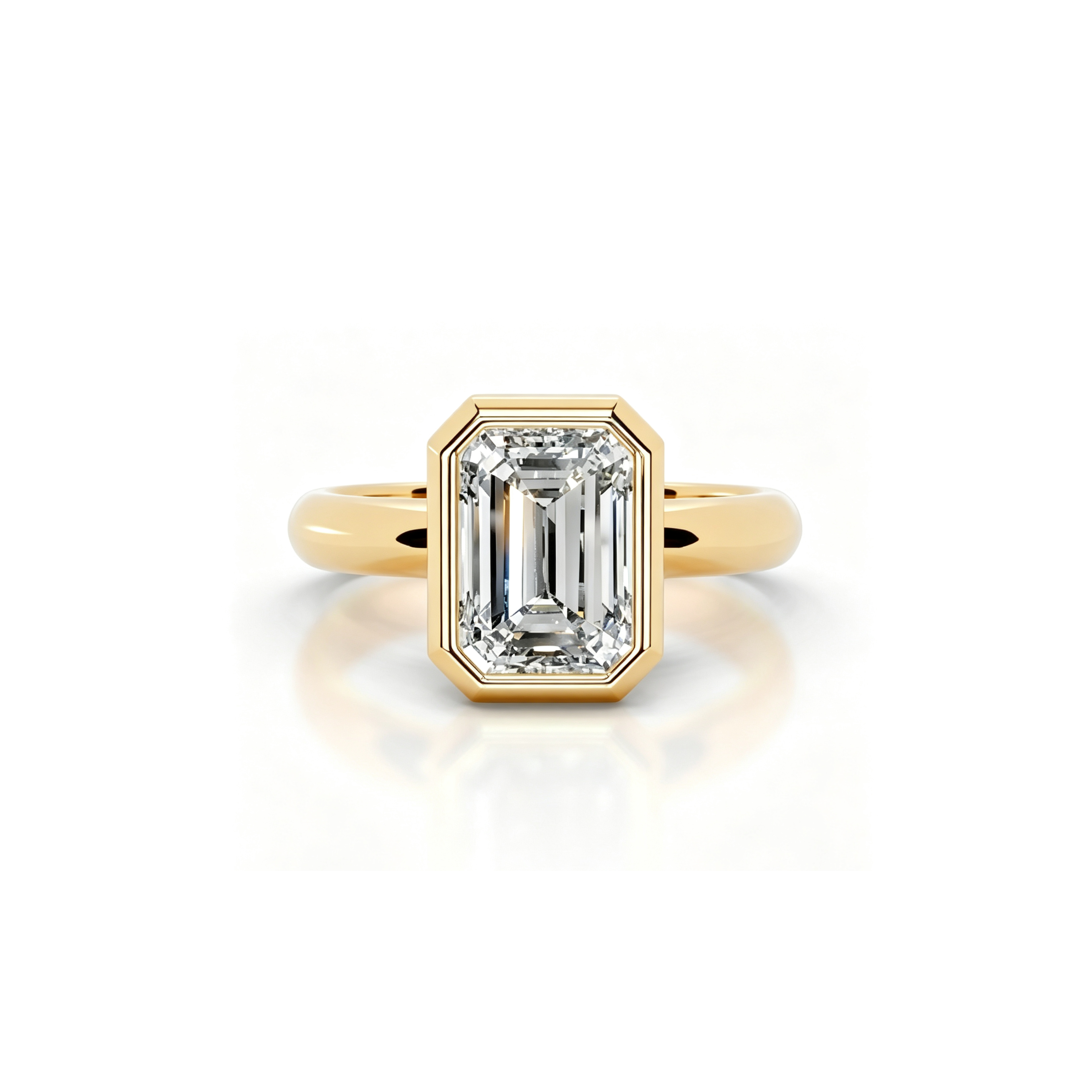 2ct Architectural Bezel Ring