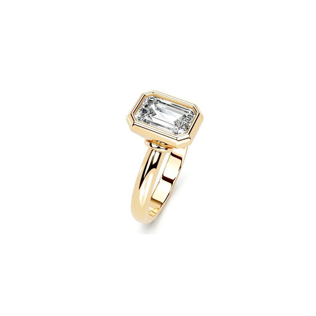 2ct Architectural Bezel Ring