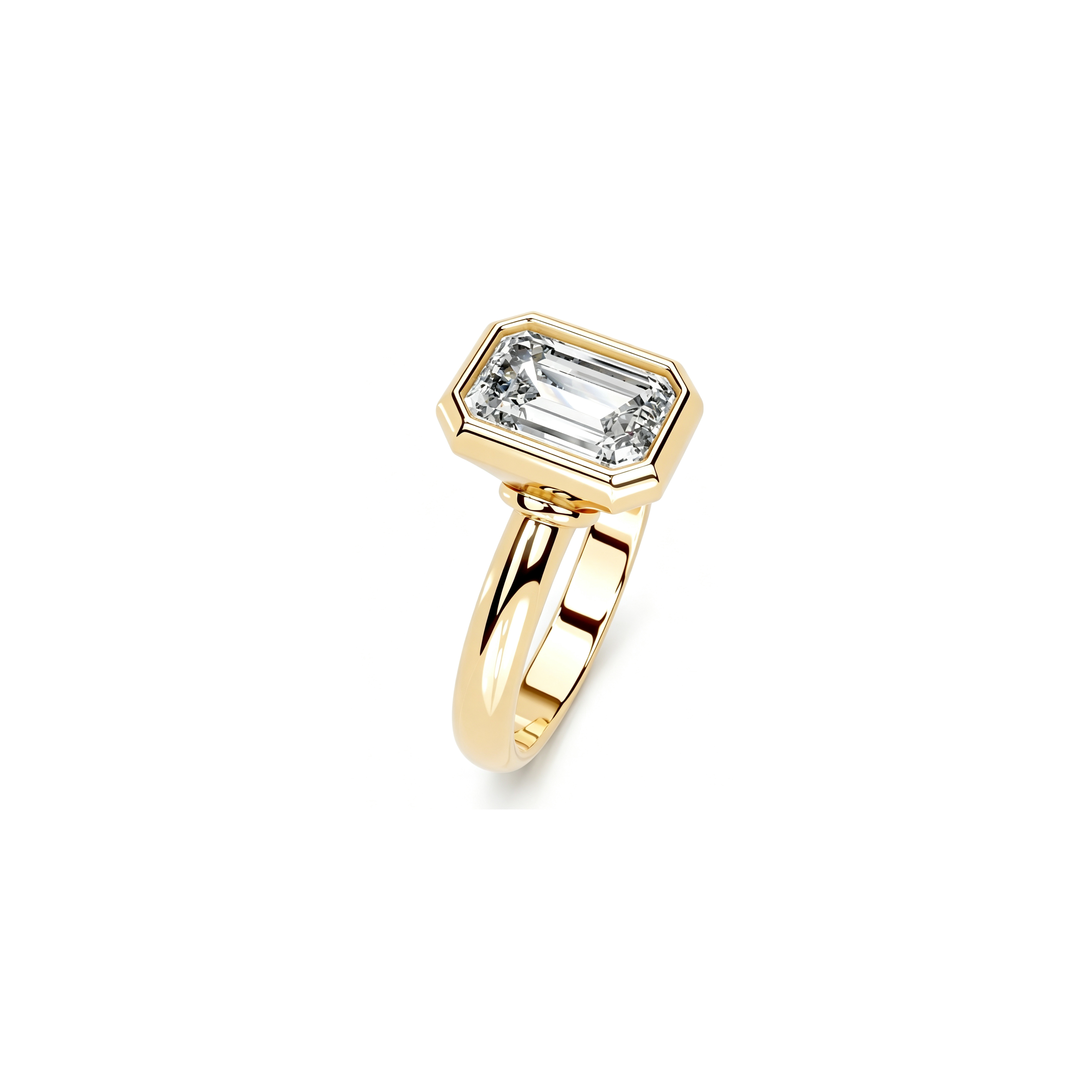 2ct Architectural Bezel Ring