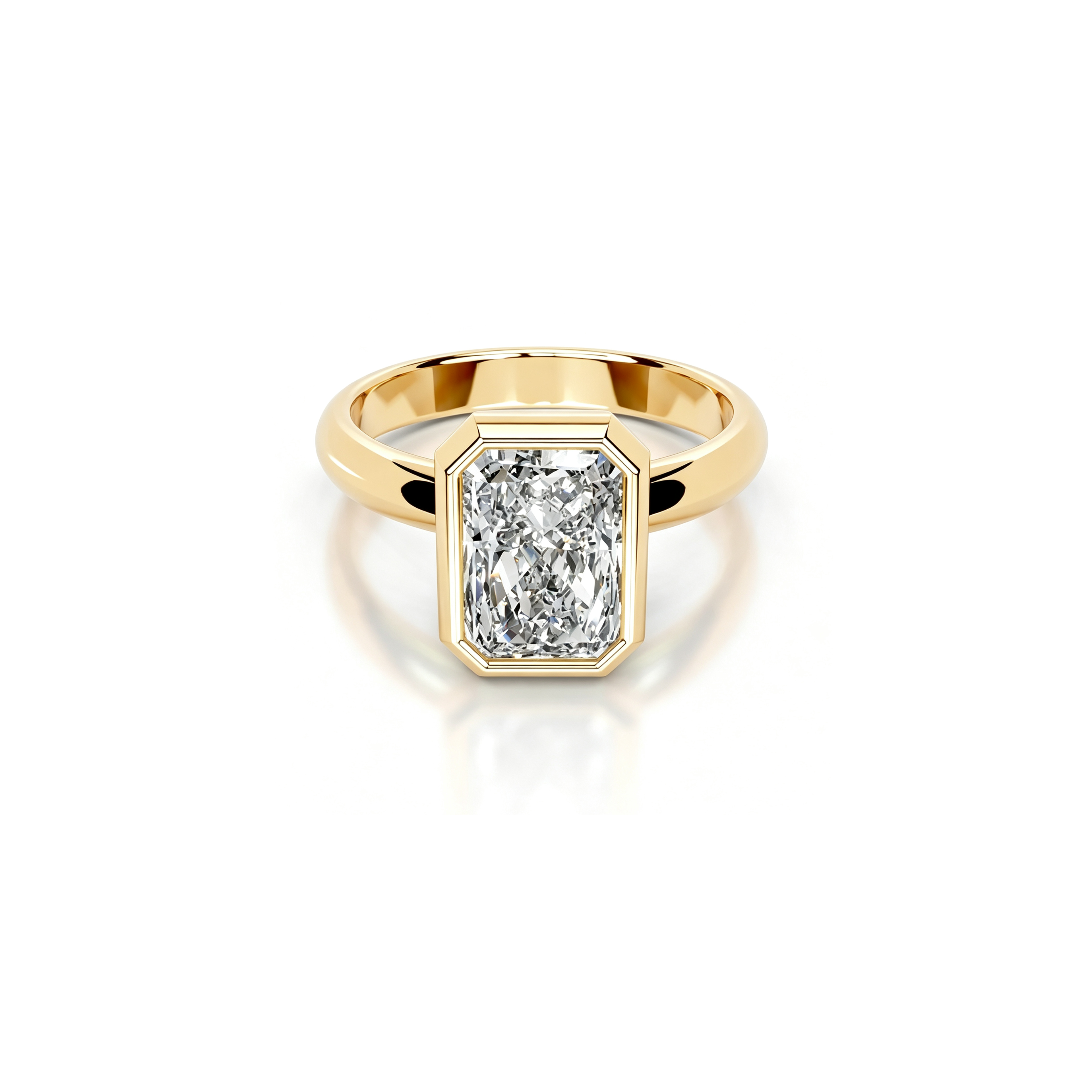 2ct Architectural Bezel Ring