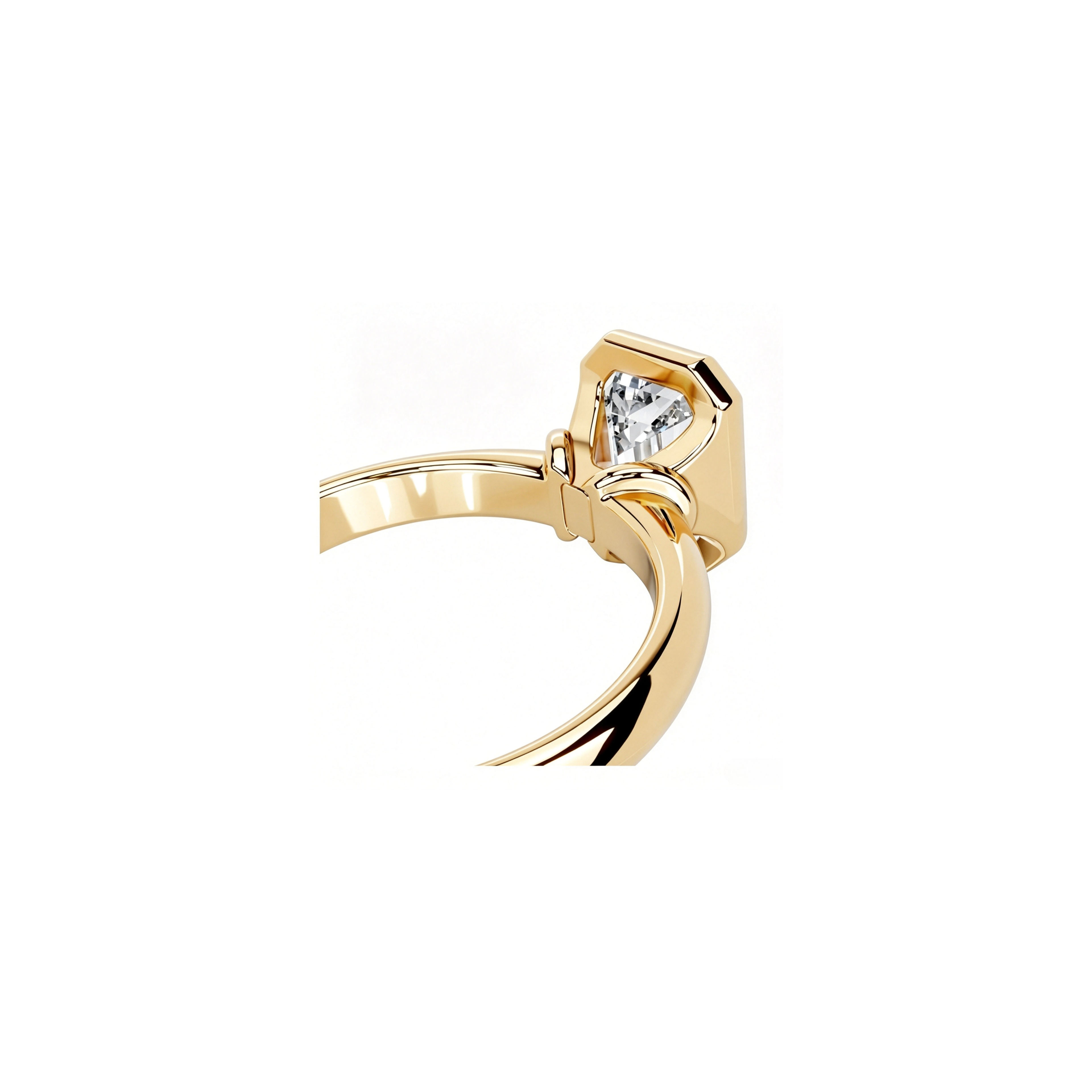 2ct Architectural Bezel Ring