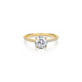 Round Pavé Halo Ring (2/3/4ct )