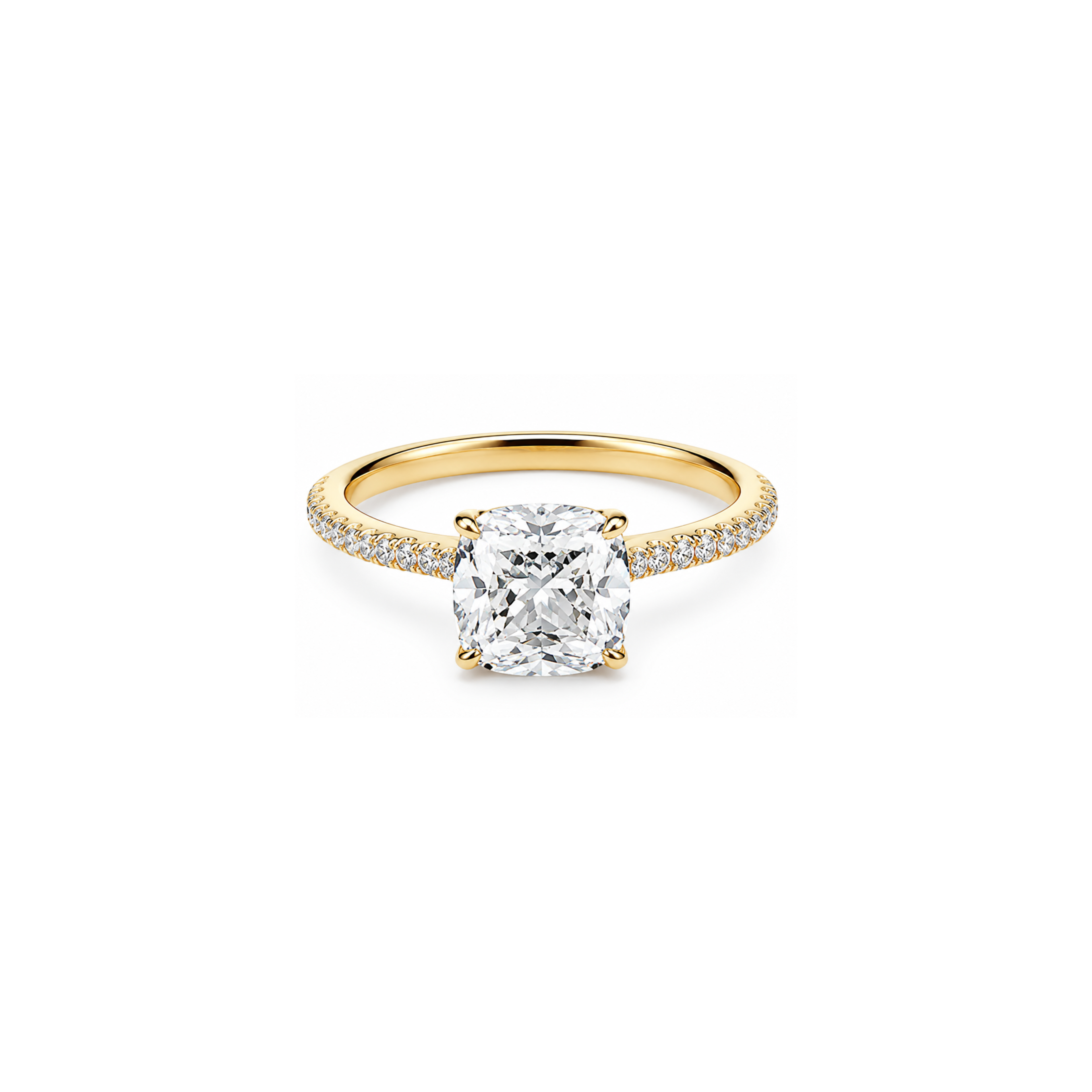 Cushion Pavé Halo Ring (2/3/3.5ct)