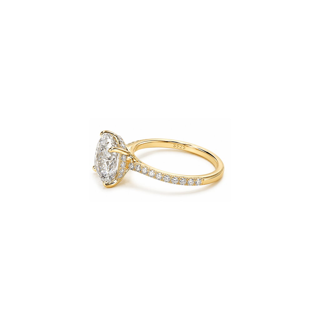 Cushion Pavé Halo Ring (2/3/3.5ct)