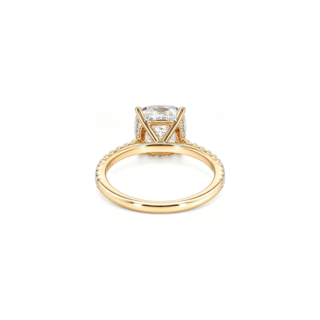 Cushion Pavé Halo Ring (2/3/3.5ct)