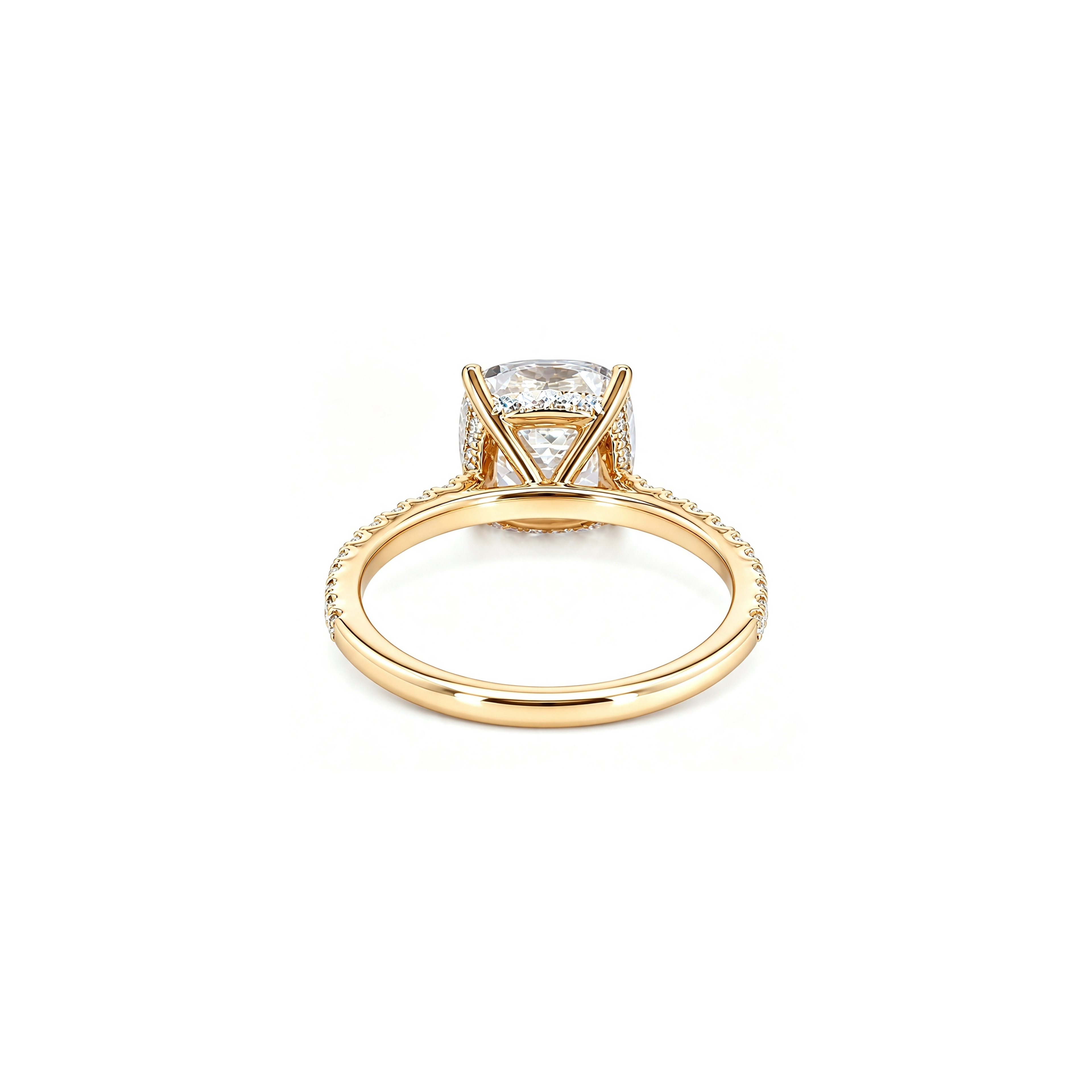Cushion Pavé Halo Ring (2/3/3.5ct)
