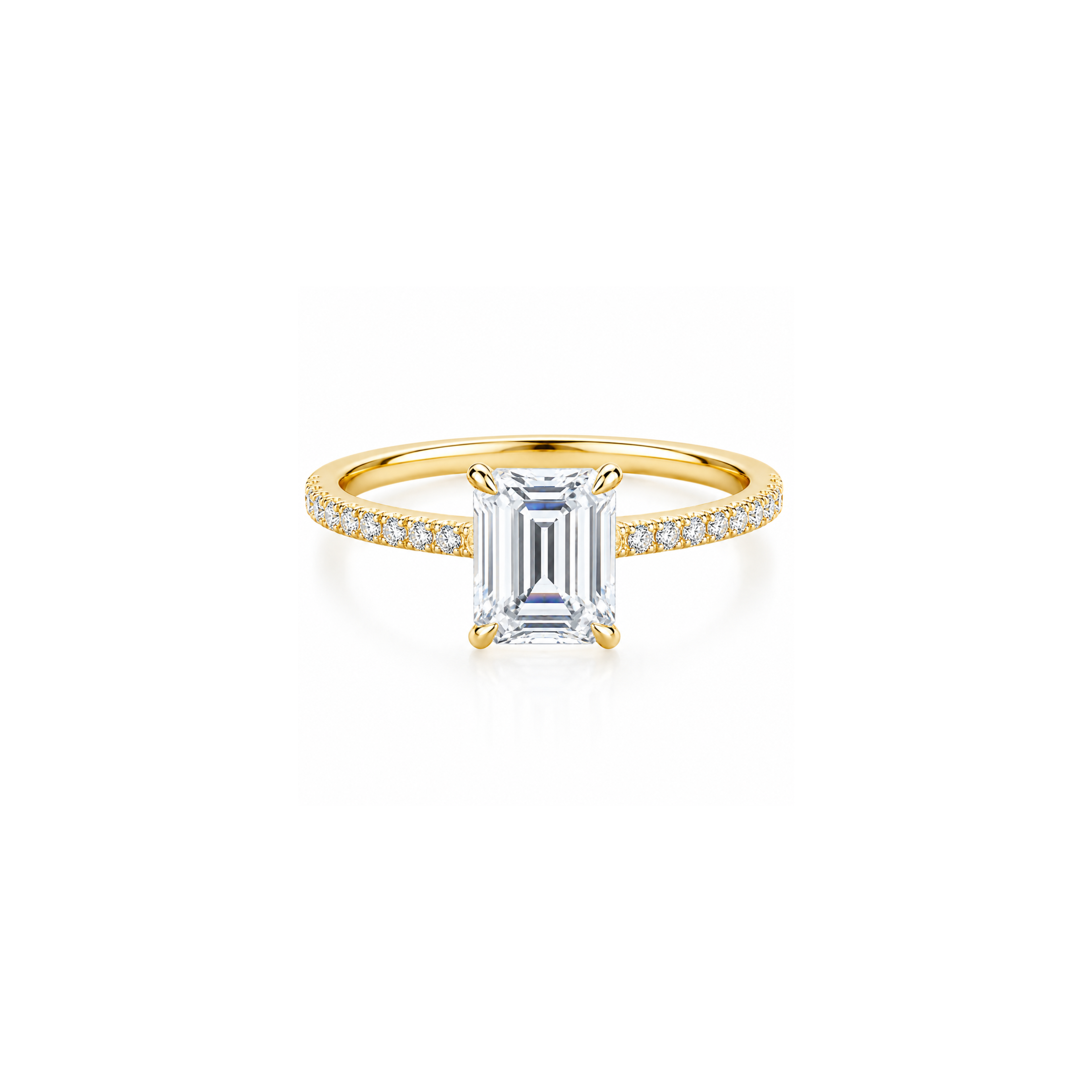 Emerald Pavé Halo Ring (2/3/4ct )