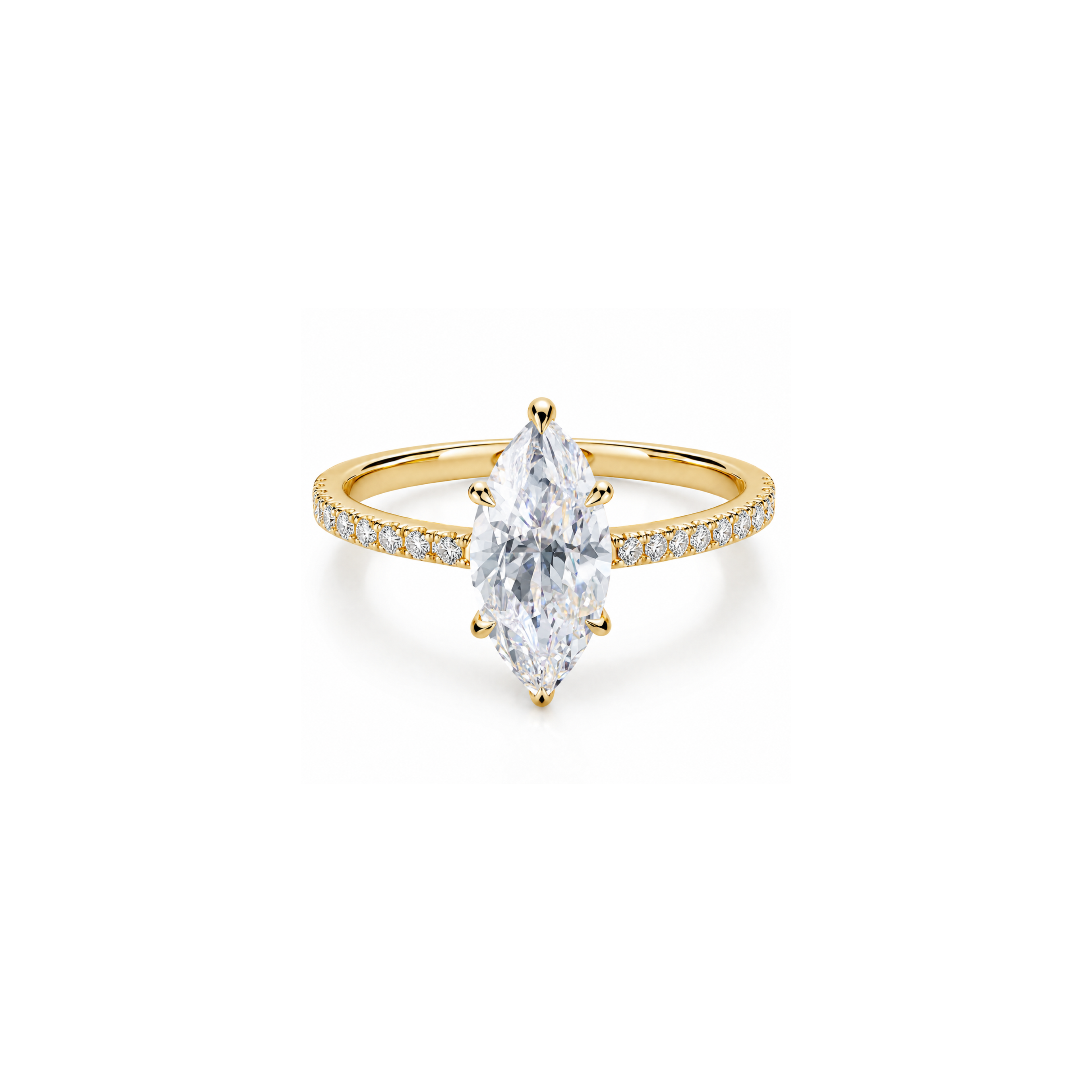 Marquise Pavé Halo Ring (2/3ct)
