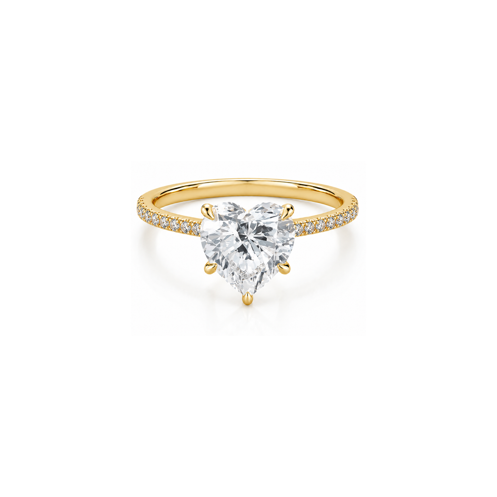 Heart Pavé Halo Ring (2/3/4ct)