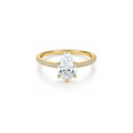 Pear Pavé Halo Ring (2/3/4ct )