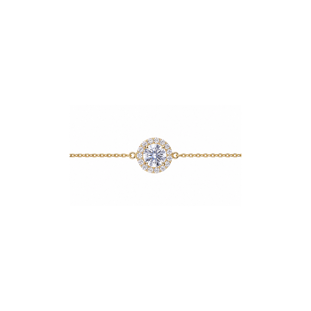 0.5ct Halo Chain Bracelet