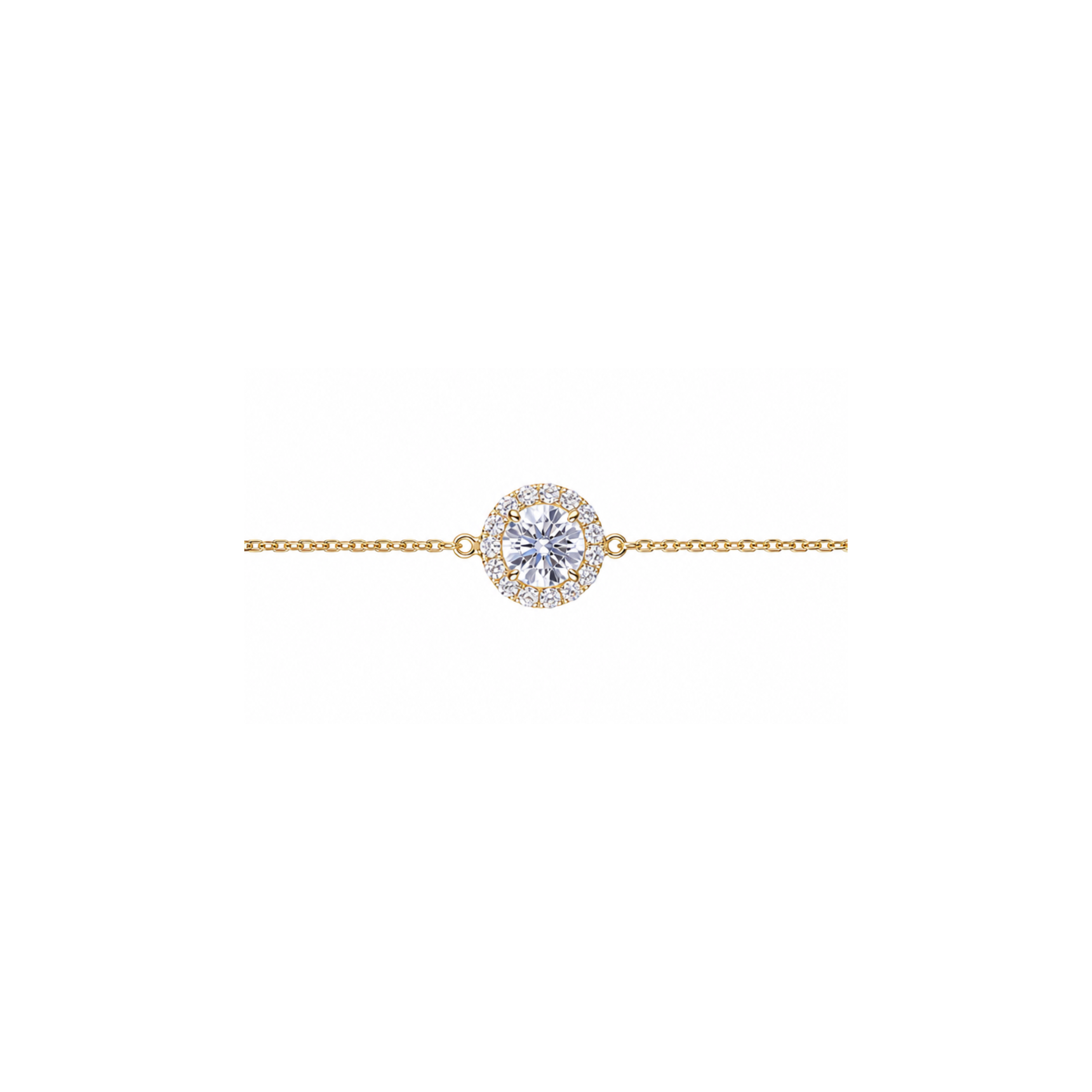0.5ct Halo Chain Bracelet