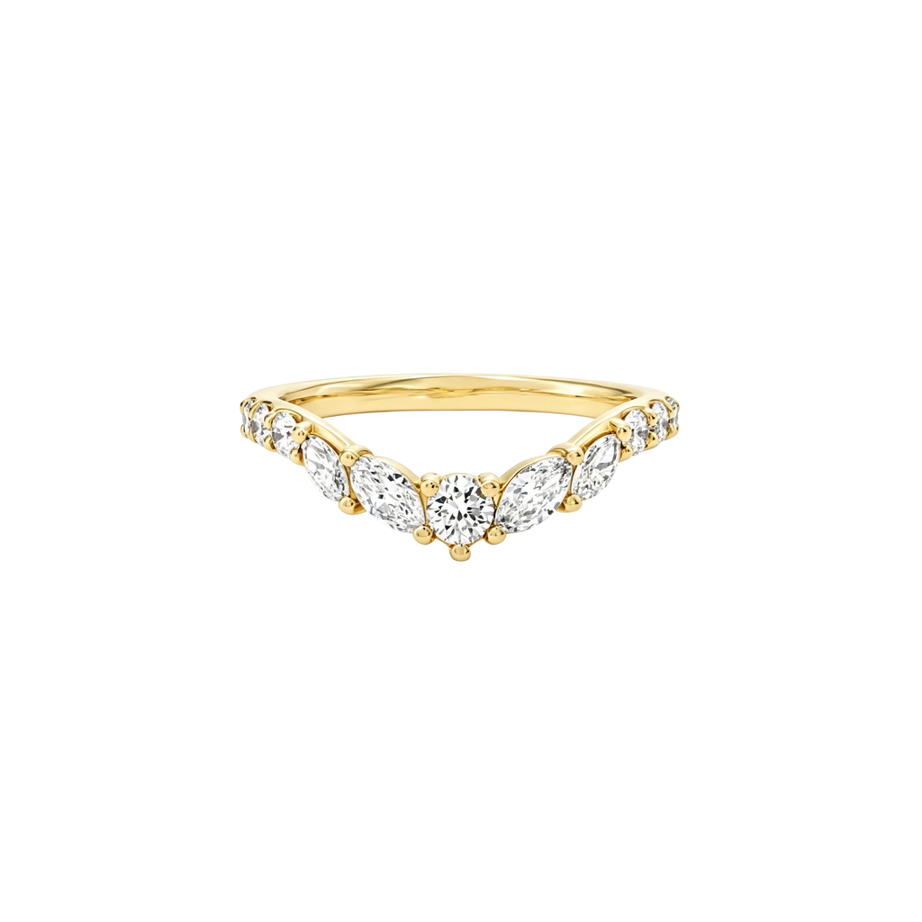 Marquise & Round Crown Band
