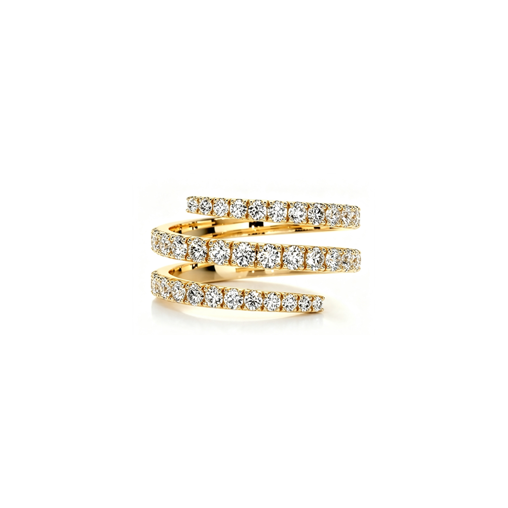 Triple Layer Spiral Ring